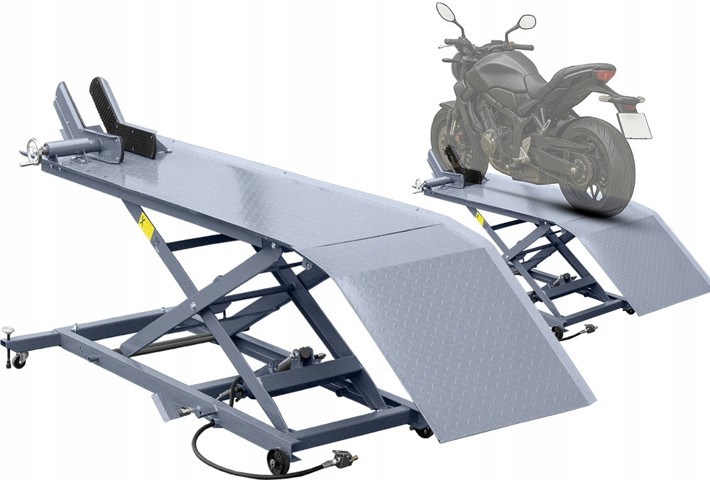 HYDRAULIC LIFT MOTORCYCLE PLATFORM RAMP 450KG 780MM HIGH EAN (GTIN) 5905745491944