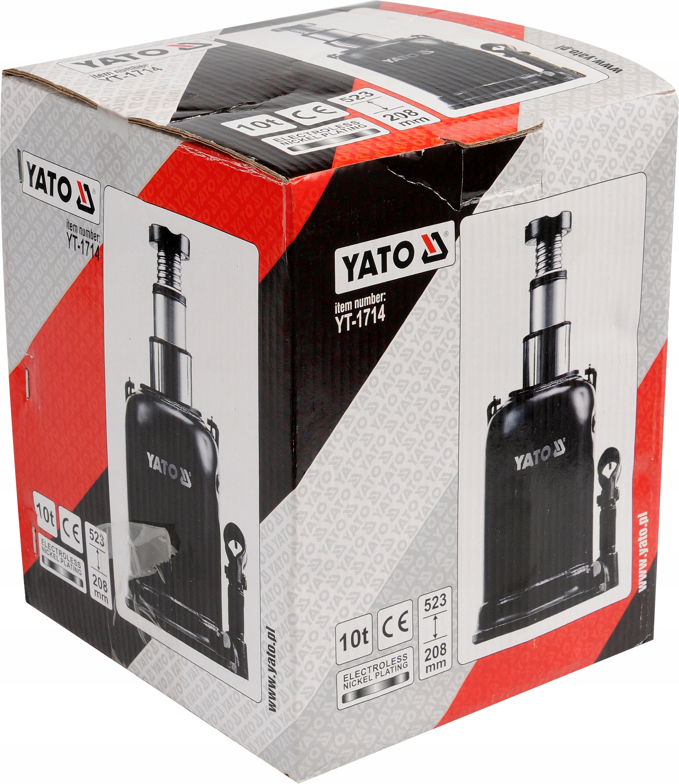 HYDRAULIC LIFT TWO-STAGE POST YATO 10T 210-520mm LEVER Brand Yato