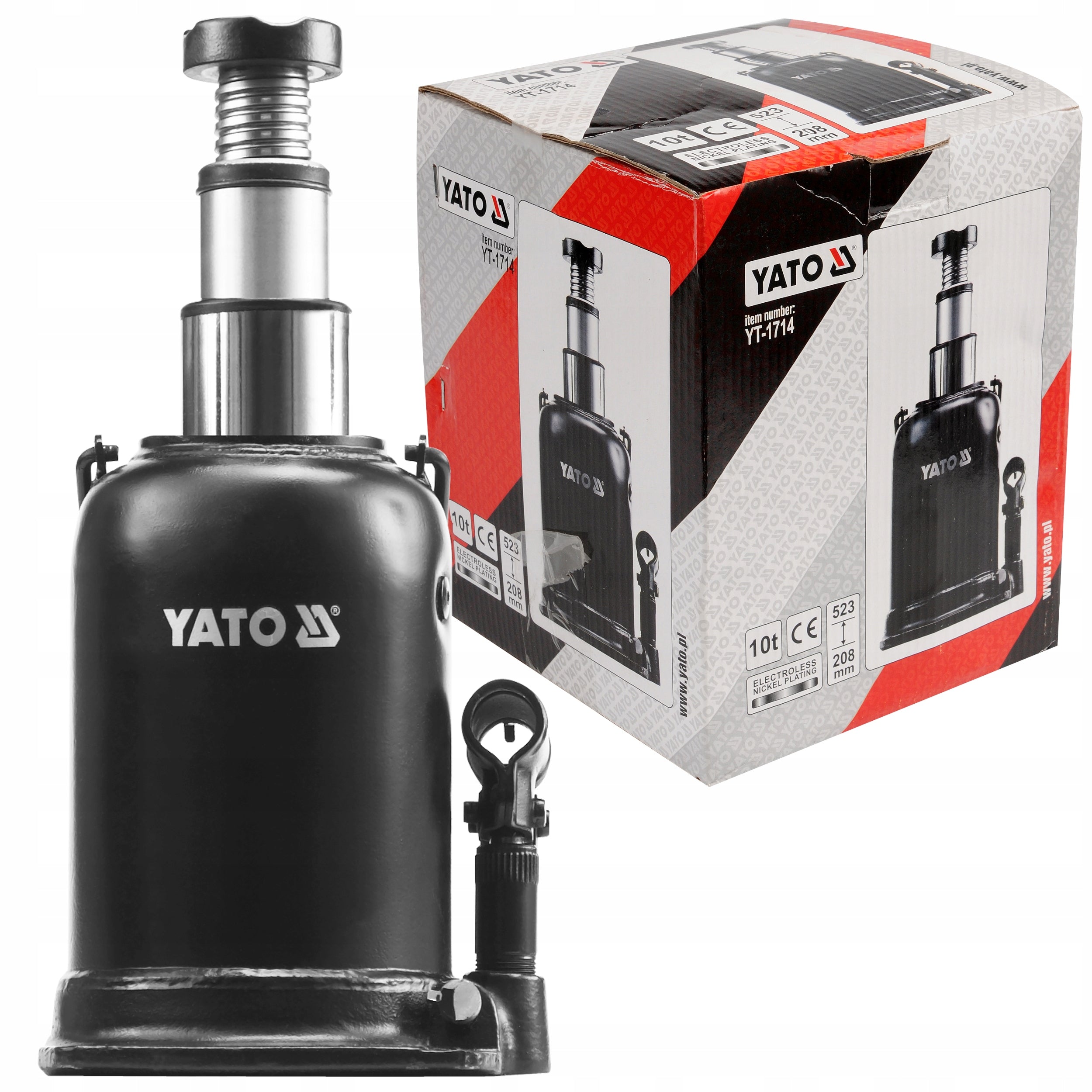 HYDRAULIC LIFT TWO-STAGE POST YATO 10T 210-520mm LEVER