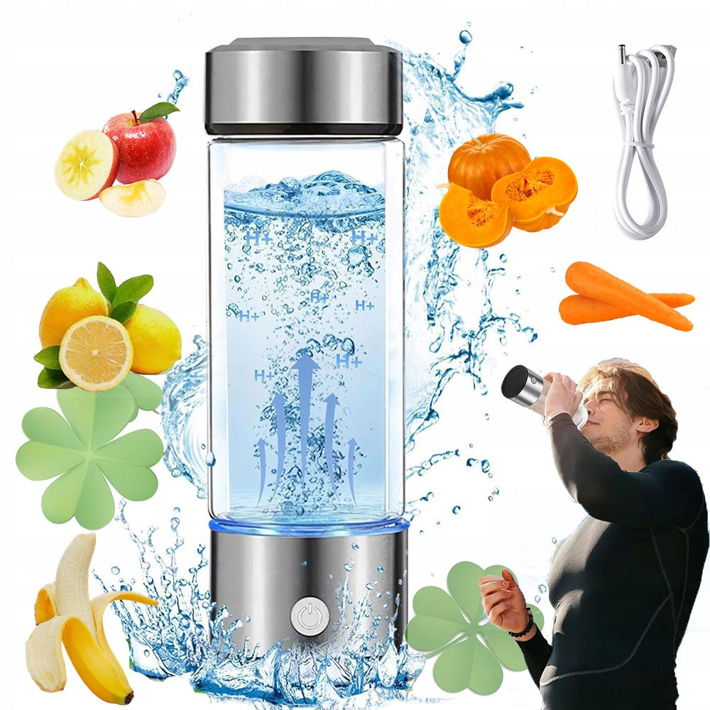 HYDROGEN BOTTLE ACTIVE HYDROGEN GENERATOR HYDROGEN WATER IONIZER 420ML