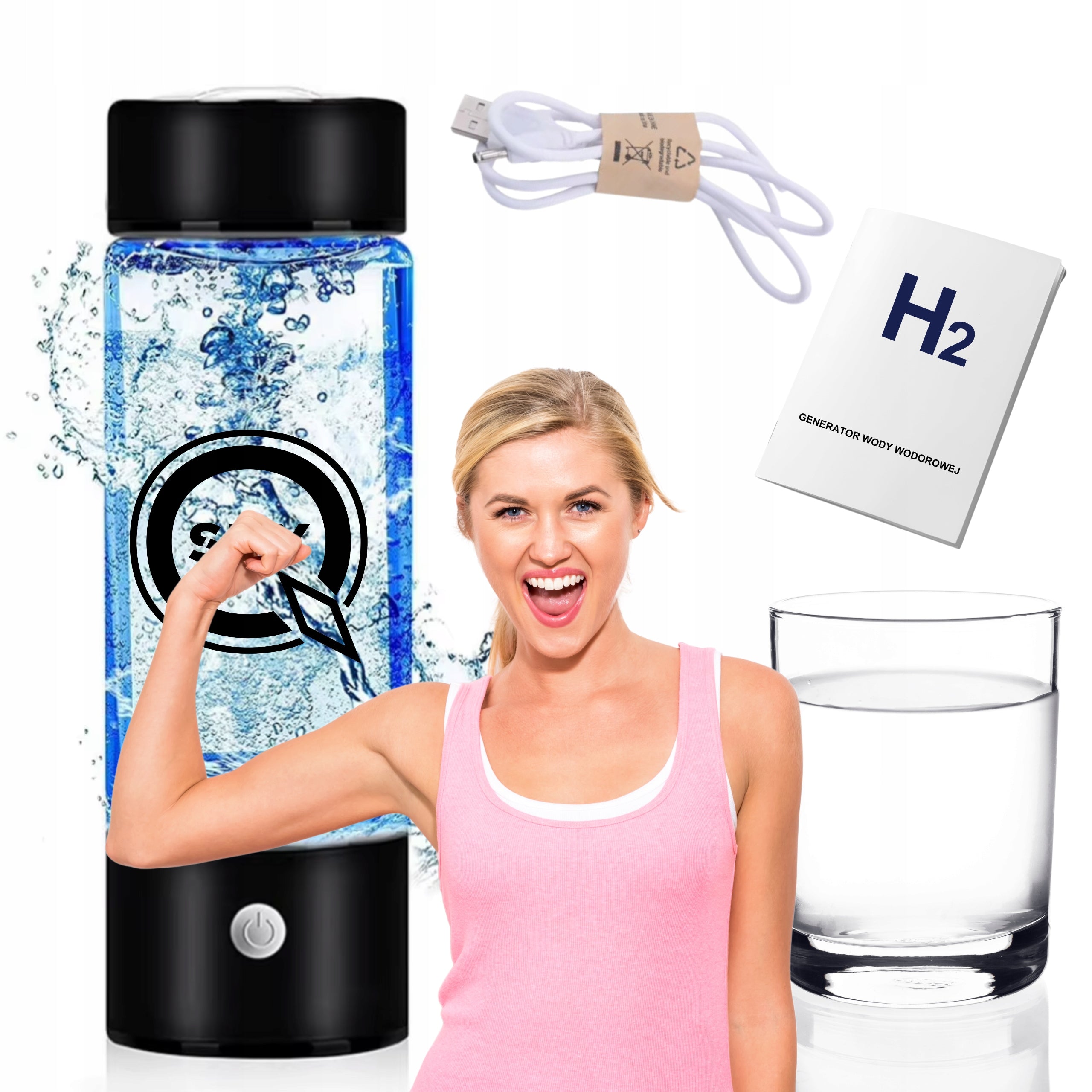 HYDROGEN BOTTLE HYDROGEN WATER GENERATOR ACTIVE HYDROGEN PORTABLE IONIZER