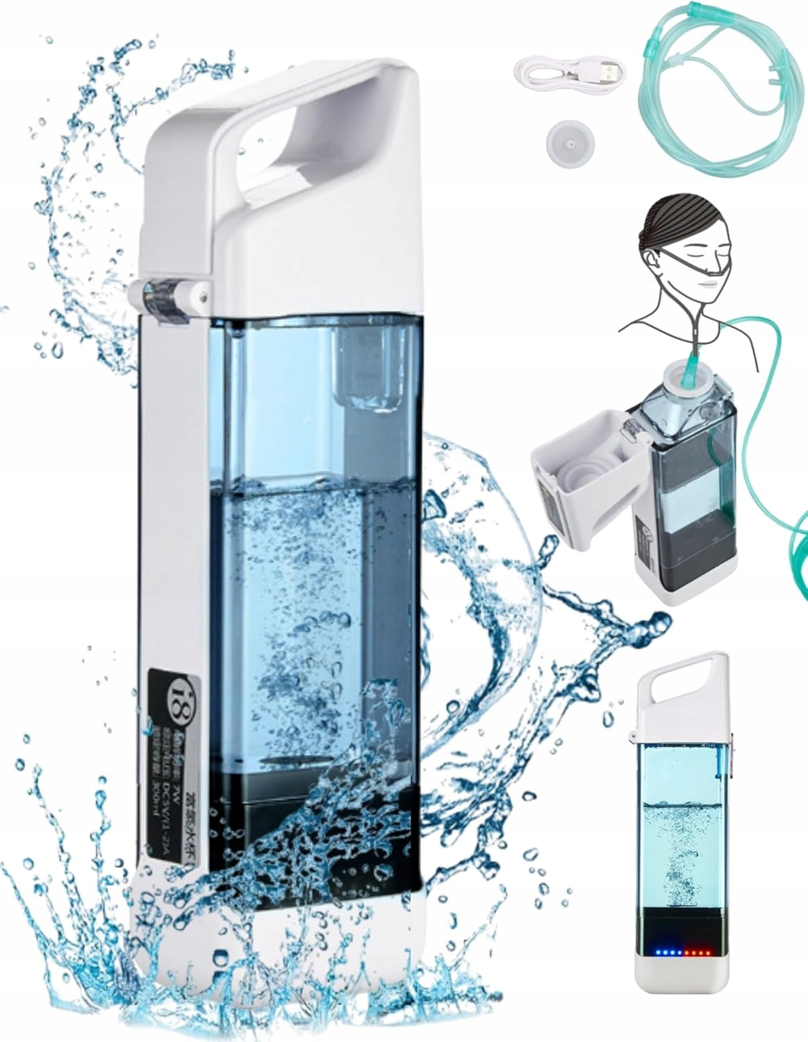 HYDROGEN BOTTLE WATER IONIZER HYDROGEN GENERATOR 3000ppb PREMIUM USB