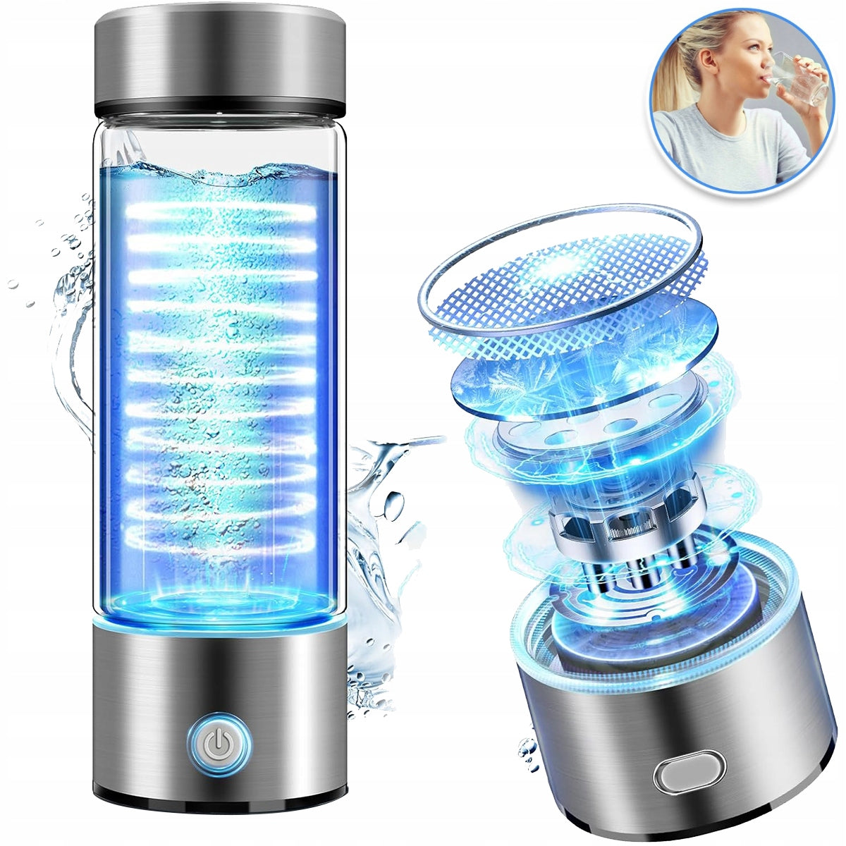 HYDROGEN WATER GENERATOR FOR DRINKING WATER, WATER IONIZER, HYDROGEN GENERATOR