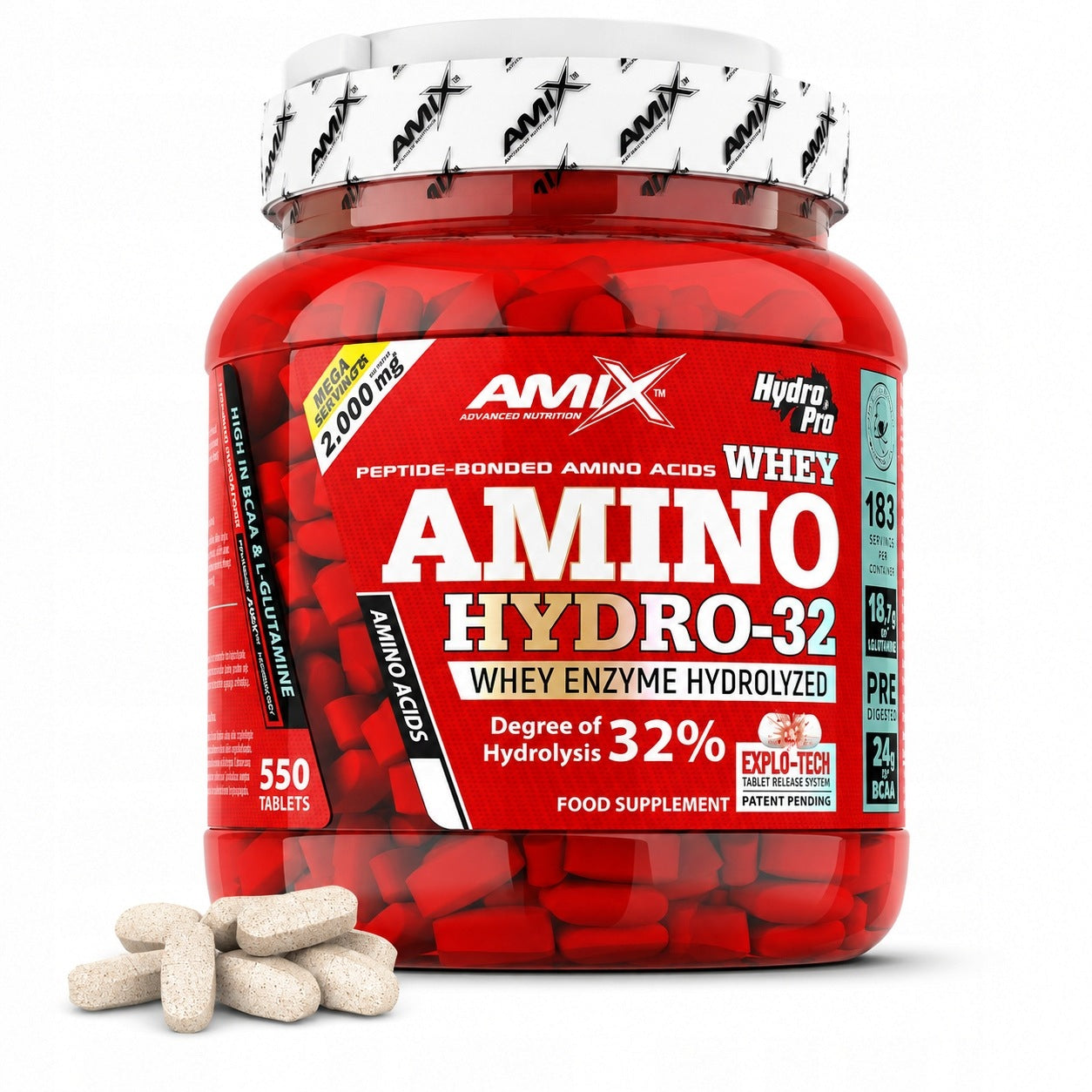 HYDROLYZED AMINO ACIDS AMIX Amino Hydro-32 550 tabl BCAA EAA