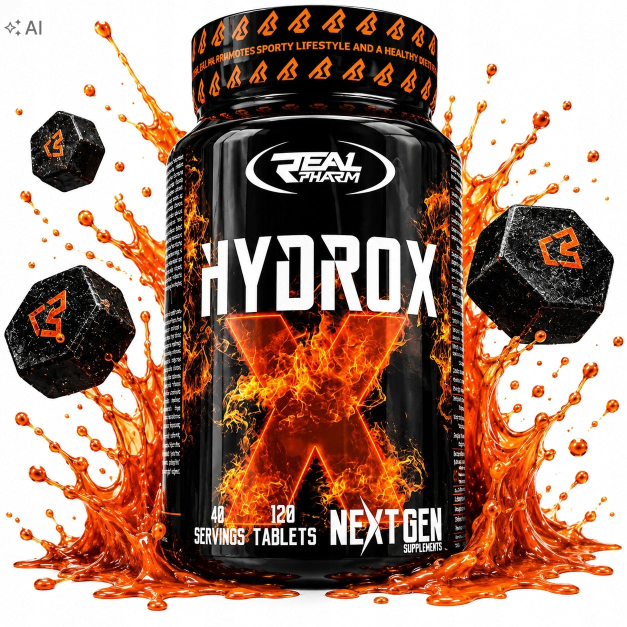 HYDROX HARDCORE FAT BURNER STRONG FAT BURNER SLIMMING TABLETS