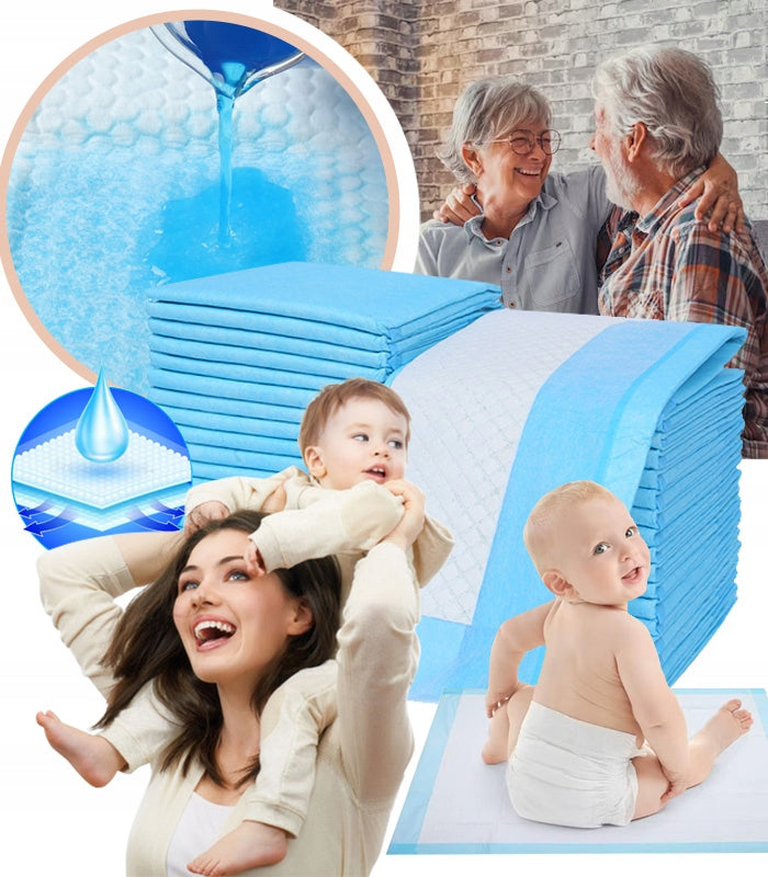 HYGIENE PADS 45 X 60 100 PCS DISPOSABLE ABSORBENT MATS FOR CHILDREN