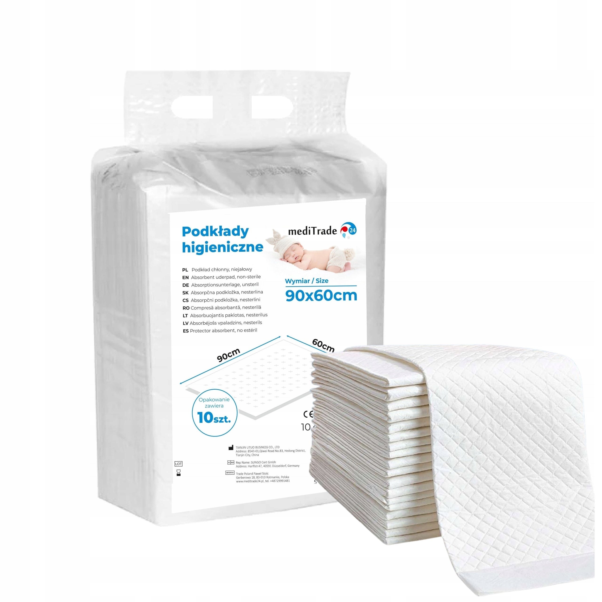 HYGIENE PADS ABSORBENT MATS FOR CHANGING 90x60 60x90 1x10pcs white