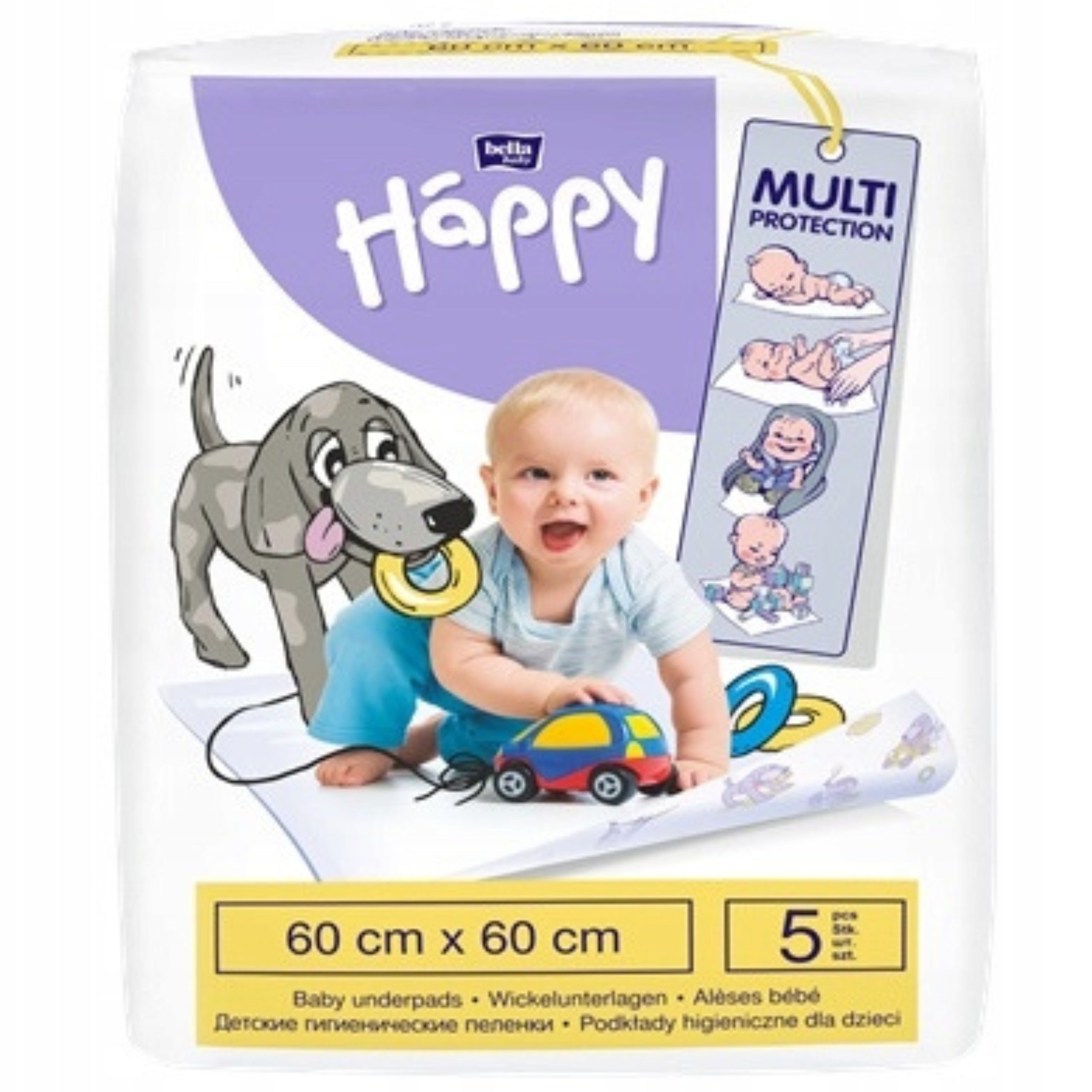 HYGIENE PADS FOR CHILDREN HAPPY 60x60 CM 5 PCS