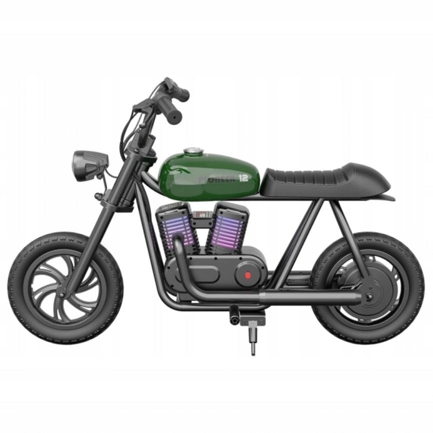 HYPER GOGO Pioneer 12 Plus Children's Electric Motorcycle, Green Packaging status original