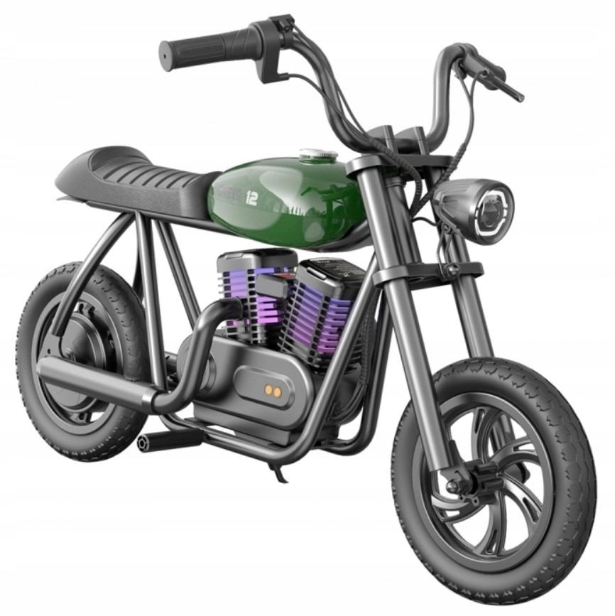 HYPER GOGO Pioneer 12 Plus Children's Electric Motorcycle, Green