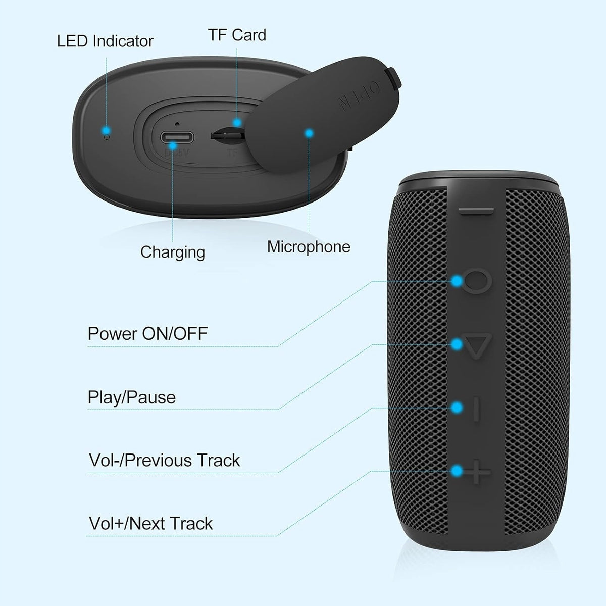 Hadisala H3 BLUETOOTH SPEAKER Portable Waterproof IPX7 Rechargeable TWS Model other