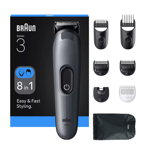 Hair Beard Trimmer 8in1 50 Min Braun AIO3540 Brand Braun