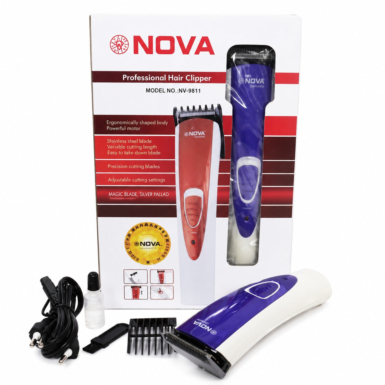 Hair Clipper NOVA NV-9001 Adjustable Beard Cutting Length