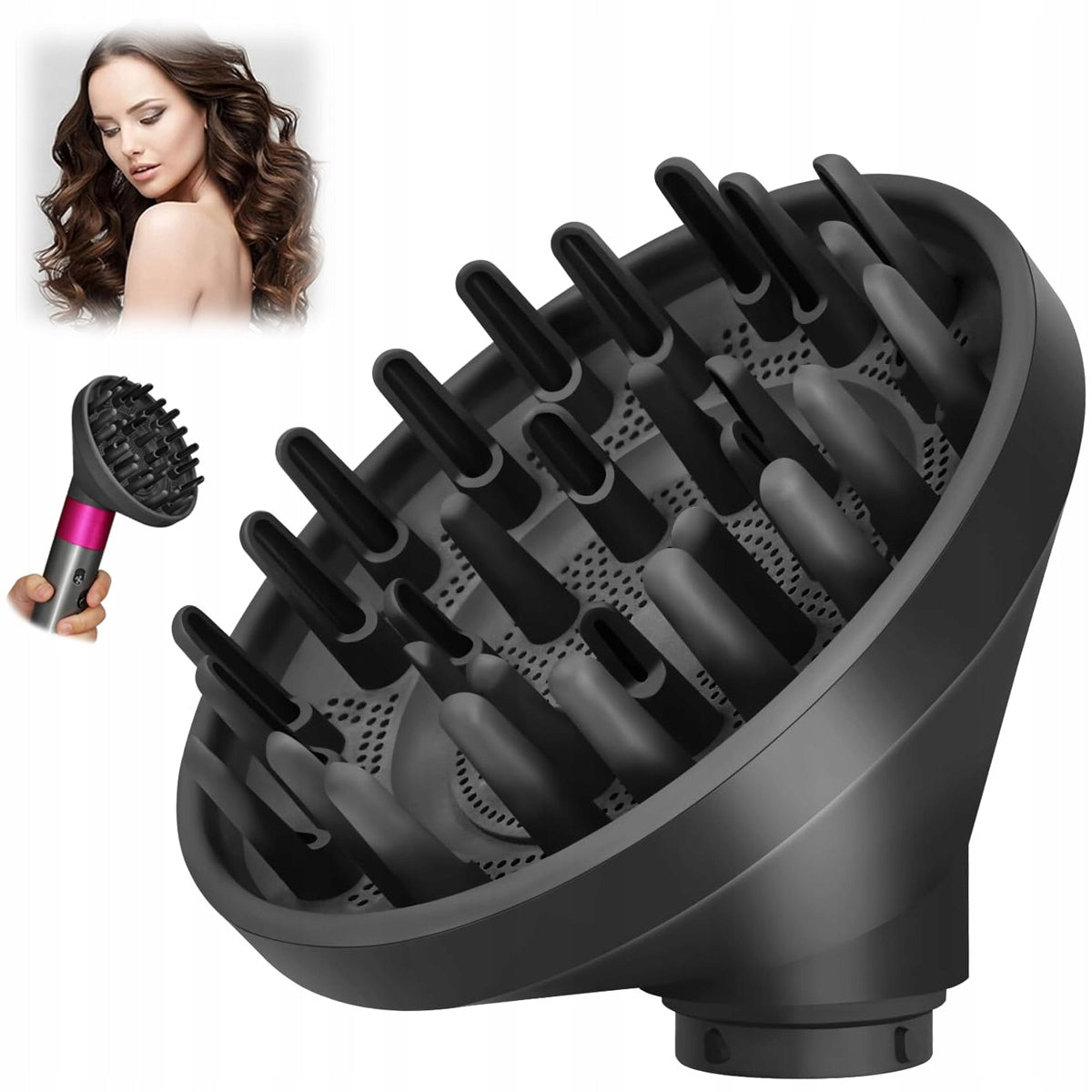 Hair Diffuser For Dyson Airwrap HS05 HS03 HS01, Diffuser Nozzle Grey