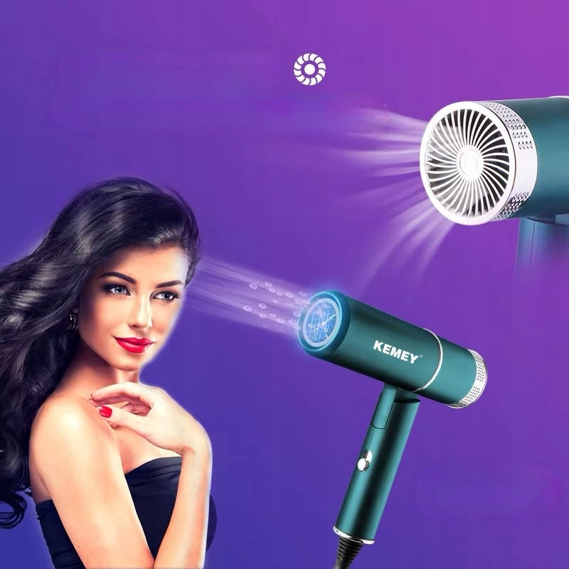 Hair Dryer 1000W Foldable Lightweight Travel Ionization 3 Modes Strong Packaging status original