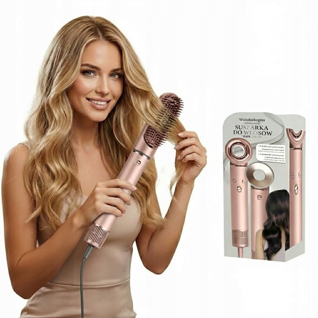 Hair Dryer 5in1 1300W Curler-Dryer Ionization Inverter Brush