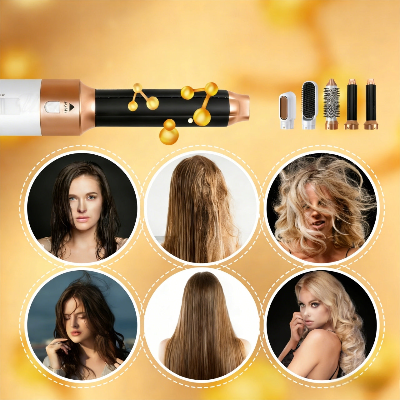 Hair Dryer 6in1 Ukliss Ionic Model WT-626-3
