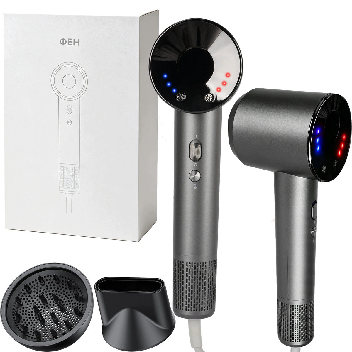 Hair Dryer BRUSHLESS IONIZATION 3 SPEEDS 4 TEMPERATURES Quiet