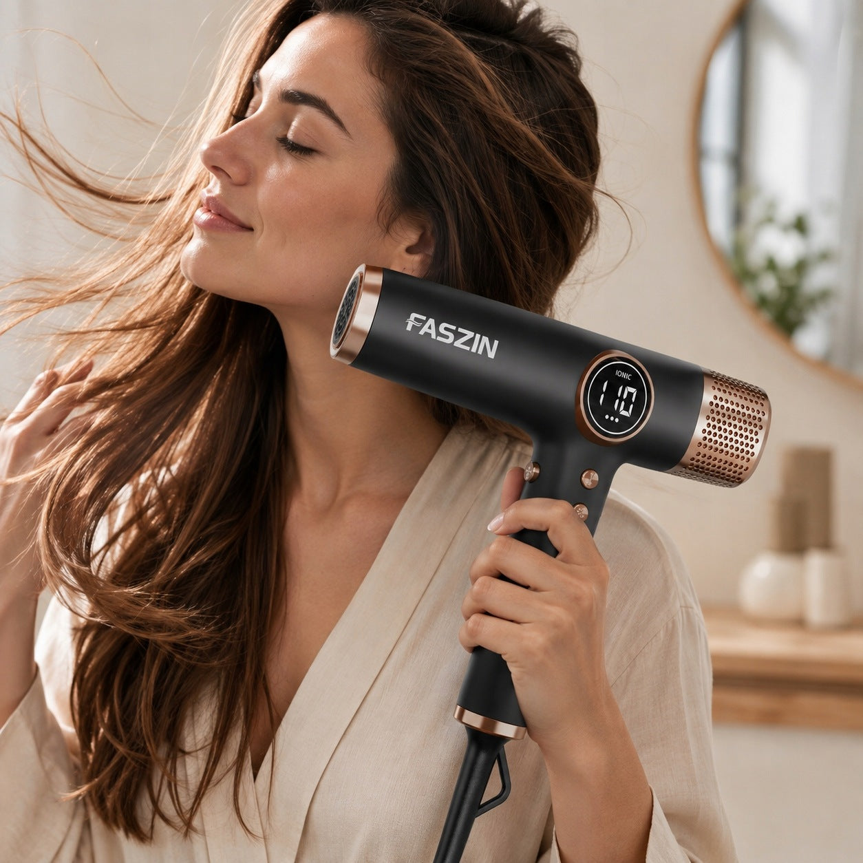 Hair Dryer Faszin 3 Magnetic Nozzles Quiet Lightweight 110 000 RPM Model J100