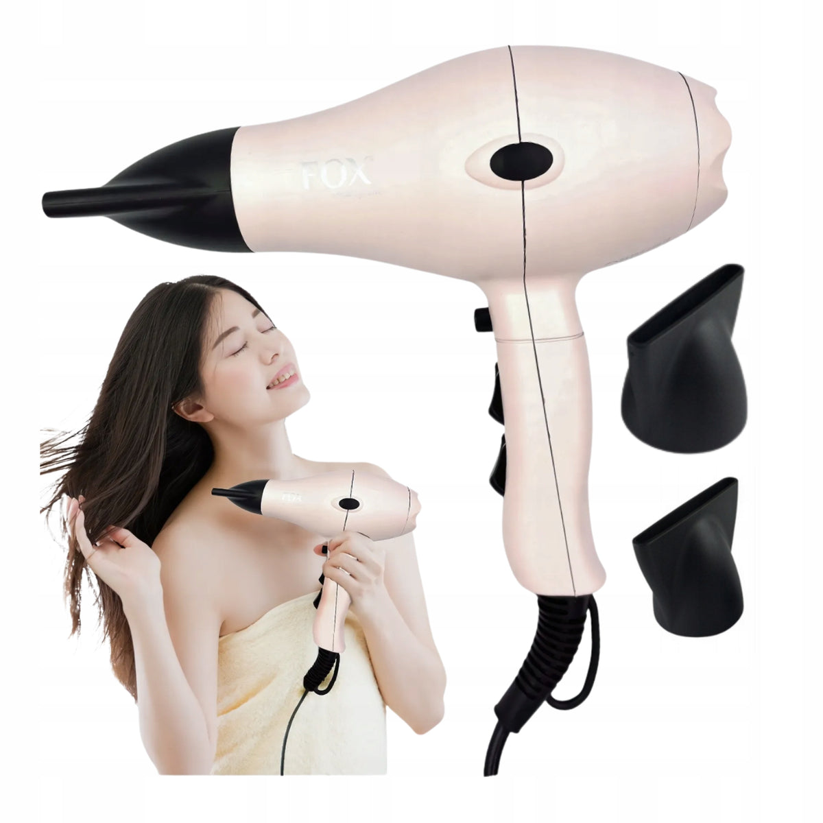 Hair Dryer Fox Smart Front Ice Rose 2100W Ionization Cold Vent