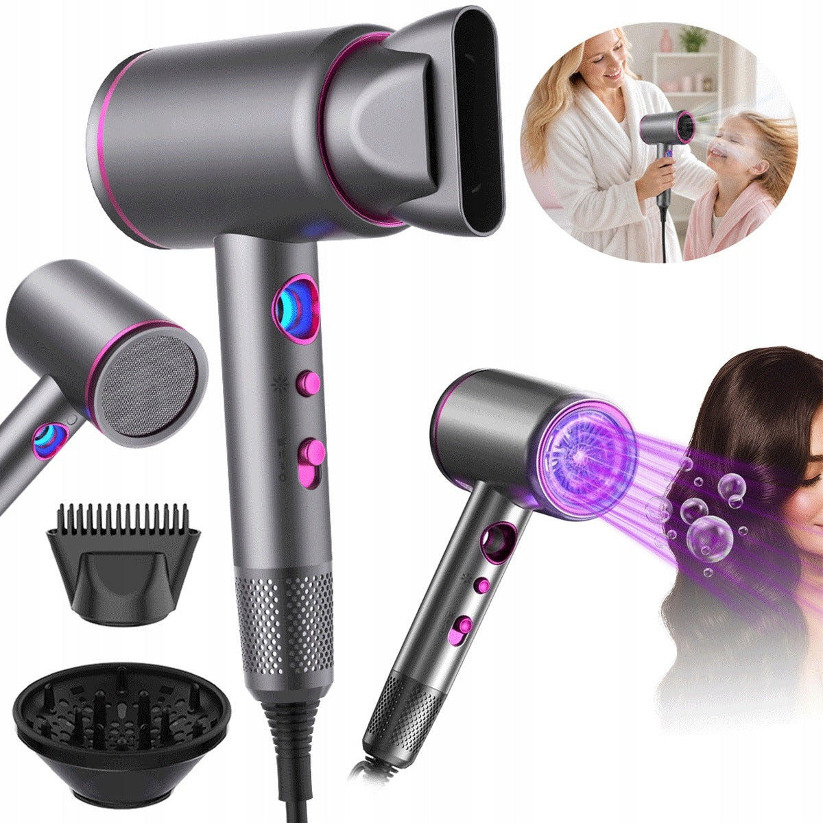 Hair Dryer Hair Styling Drying Set Light Vent Cold Packaging status original