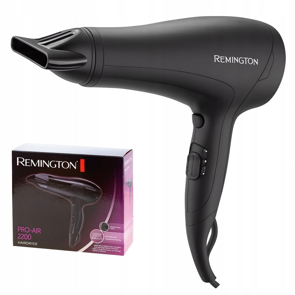Hair Dryer Quiet Lightweight Strong REMINGTON Cold Vent D3010