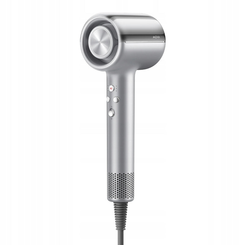 Hair Dryer With Ionization Mova Shine 20 Silver 65m/s 3 Tips Packaging status original