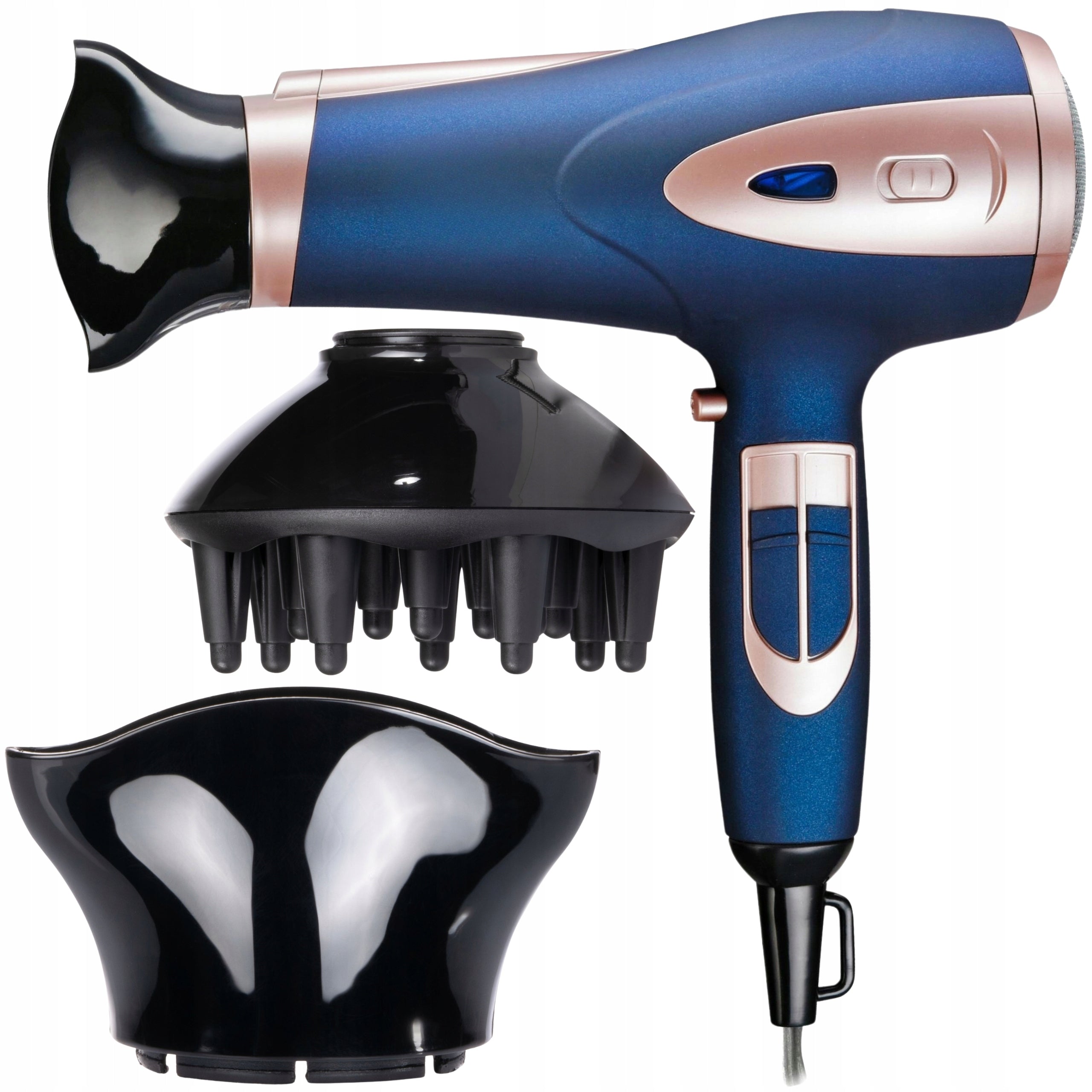Hair Dryer with Ionization 2400W Cold Vent + Concentrator and Diffuser