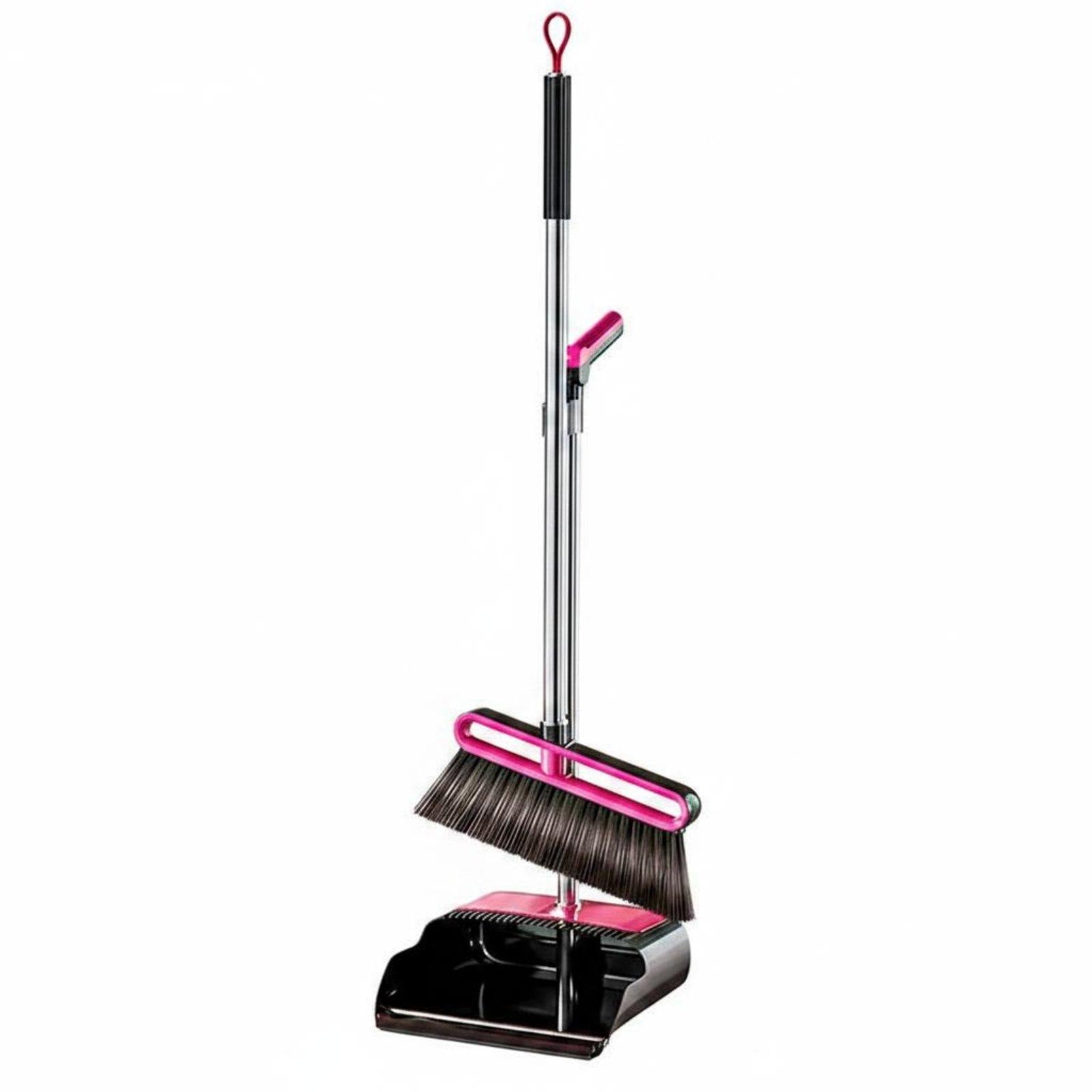 Hair Resistant Broom Set Lightweight Floor Sweep Kit Rubber