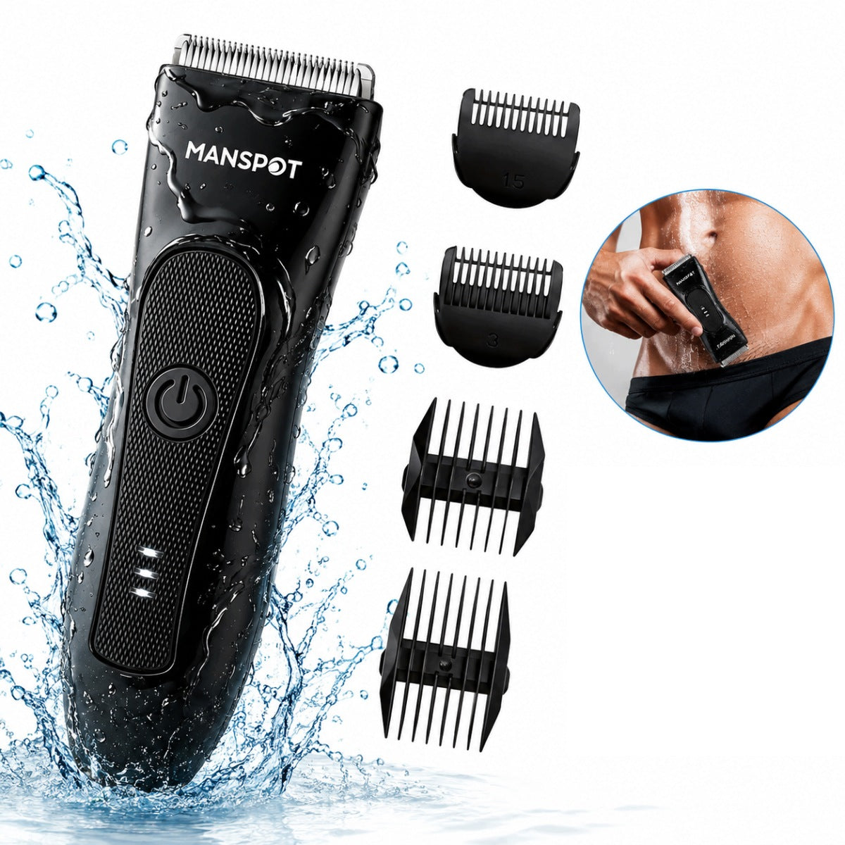 Hair Shaving Clipper INTIMATE AREAS IDEAL GIFT IPX7