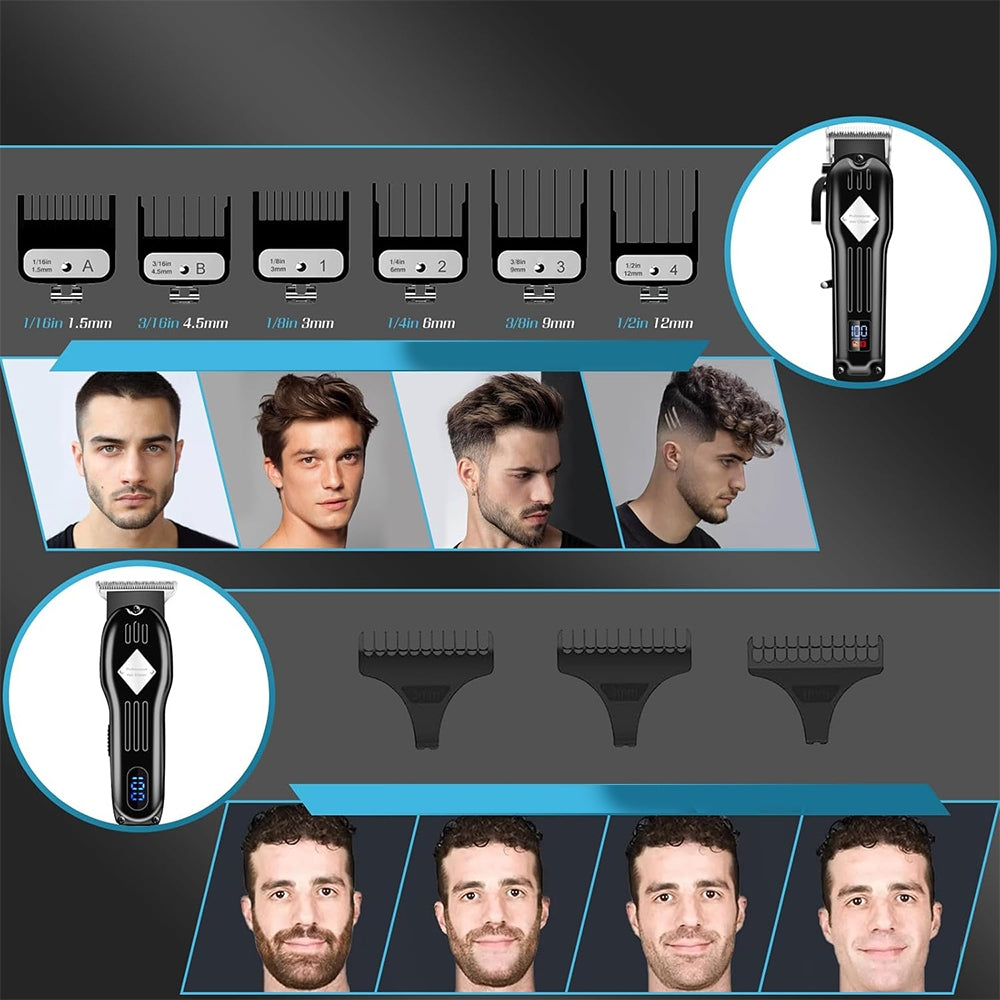 Hair clipper set: 3 in 1 (Clipper/Trimmer/Shaver), Dominant color black