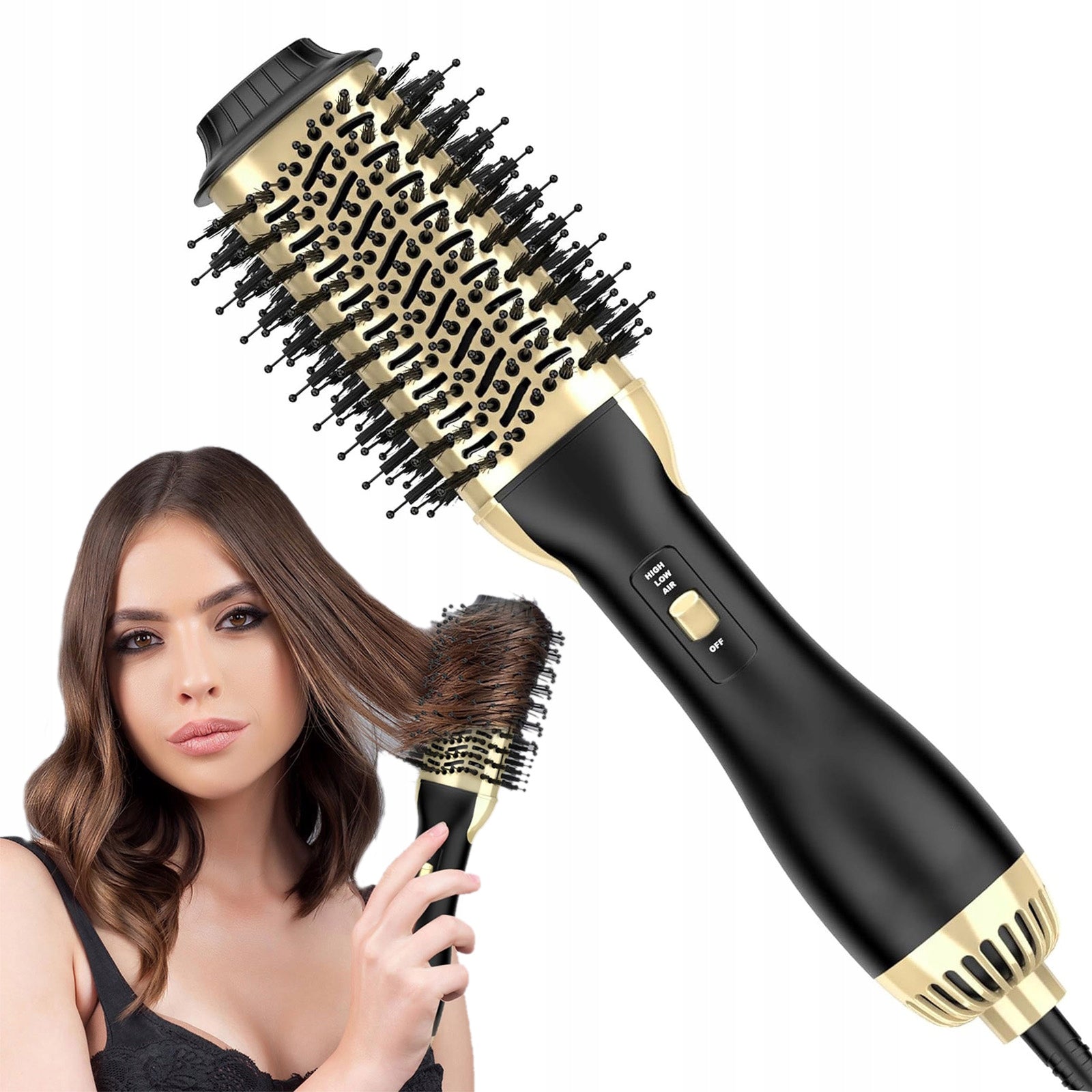 Hair dryer tourmaline ionization black gold 3modles 1000W multifunctional Packaging status original
