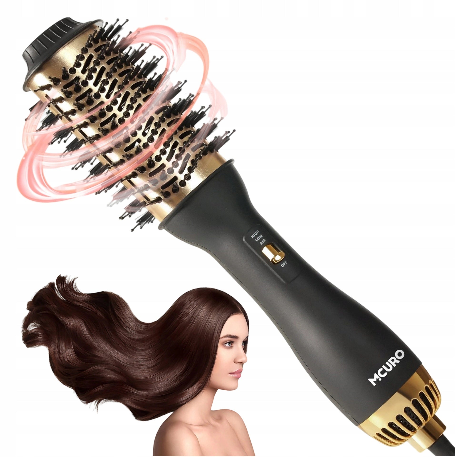 Hair dryer tourmaline ionization black gold 3modles 1000W multifunctional