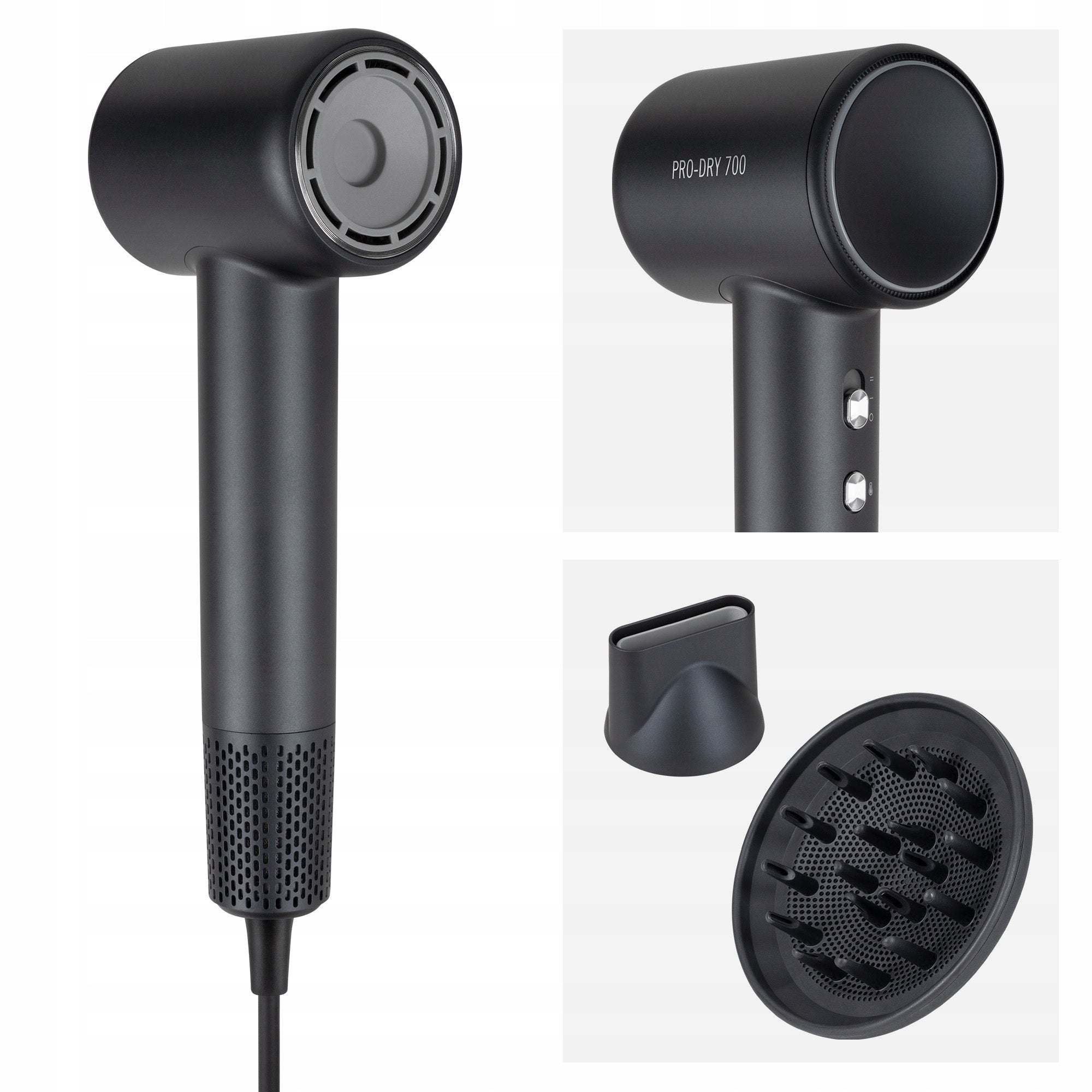 Hair dryer with ionization Teesa PRO DRY 700 1600W diffuser