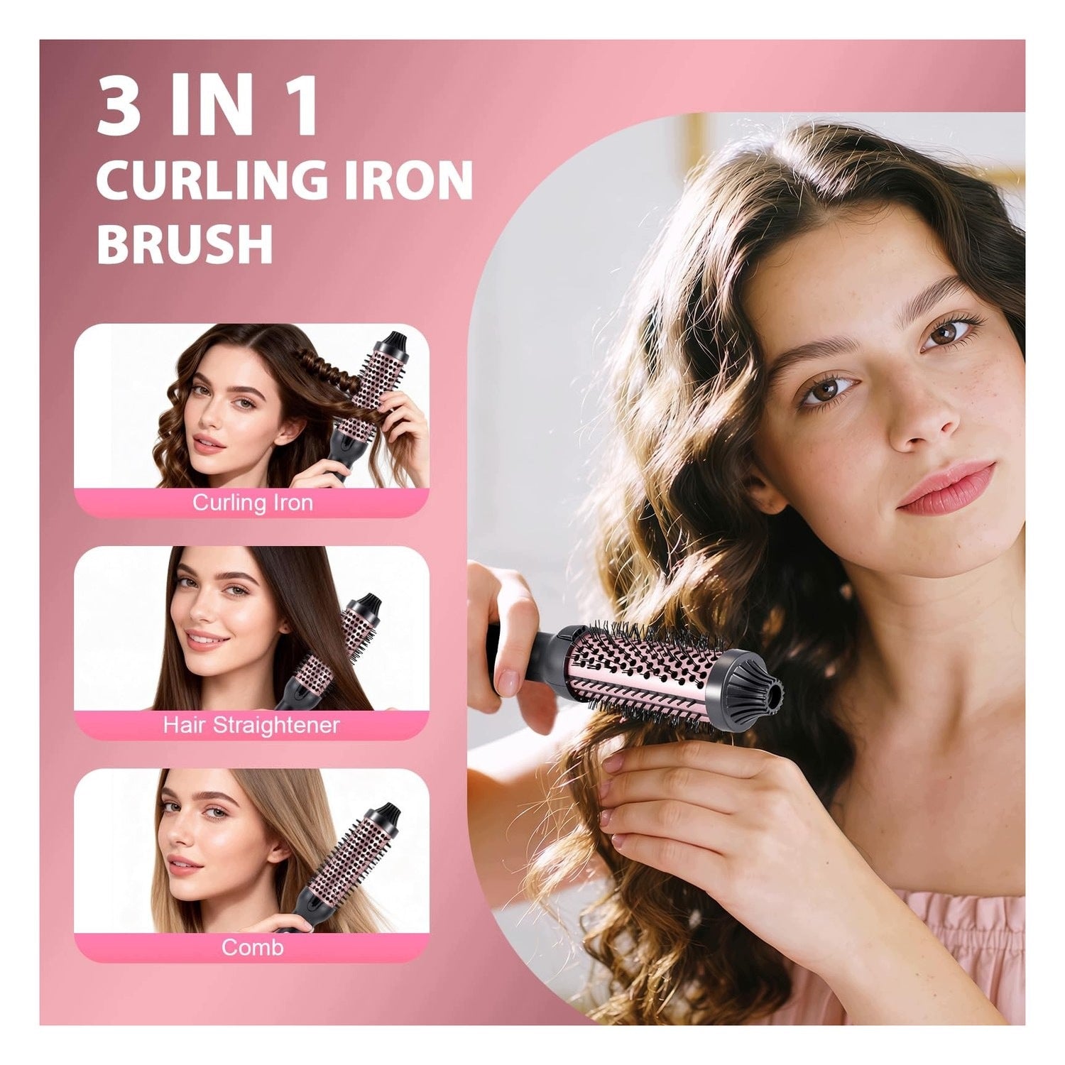 Hairbrush - ceramic - with LCD display Brand no brand
