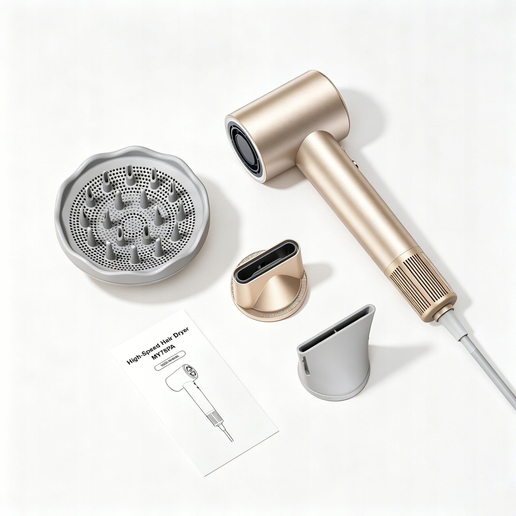 Hairdryer 1500 W with ionization, 2 speeds, LCD 110000 RPM