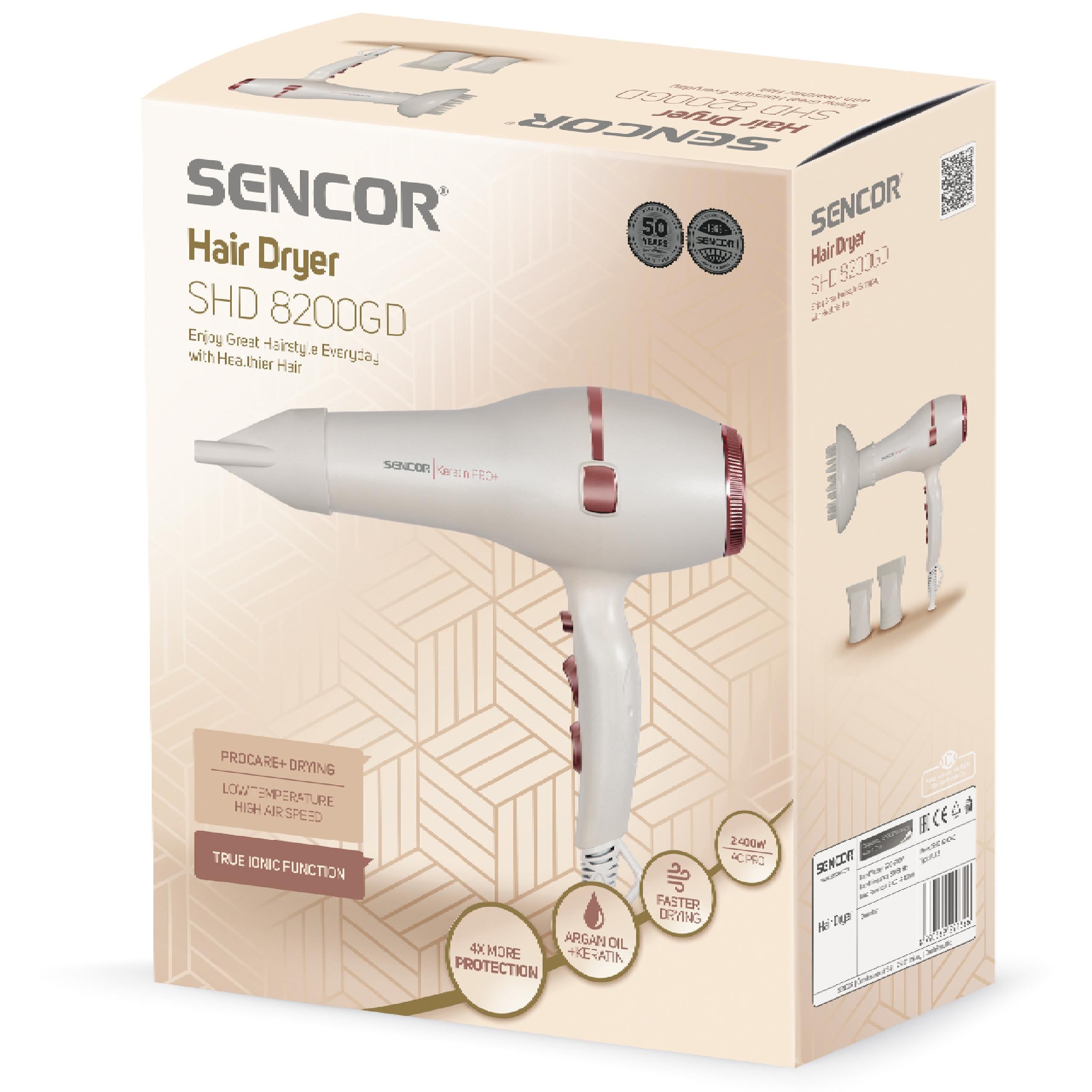 Hairdryer SENCOR SHD 8200GD 2400W Ionization Keratin Pro+ Brand no brand