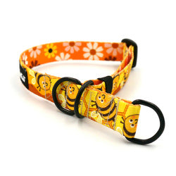 Half Clamp Collar Busy Bees S/M