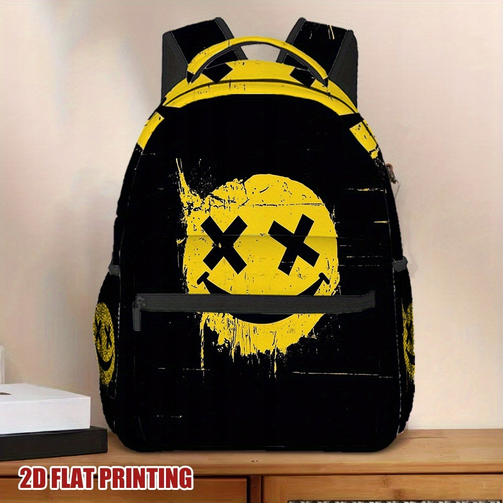 Halloween Smiley Backpack for Shopping, Commuting, and Travel - Lightweight and Durable