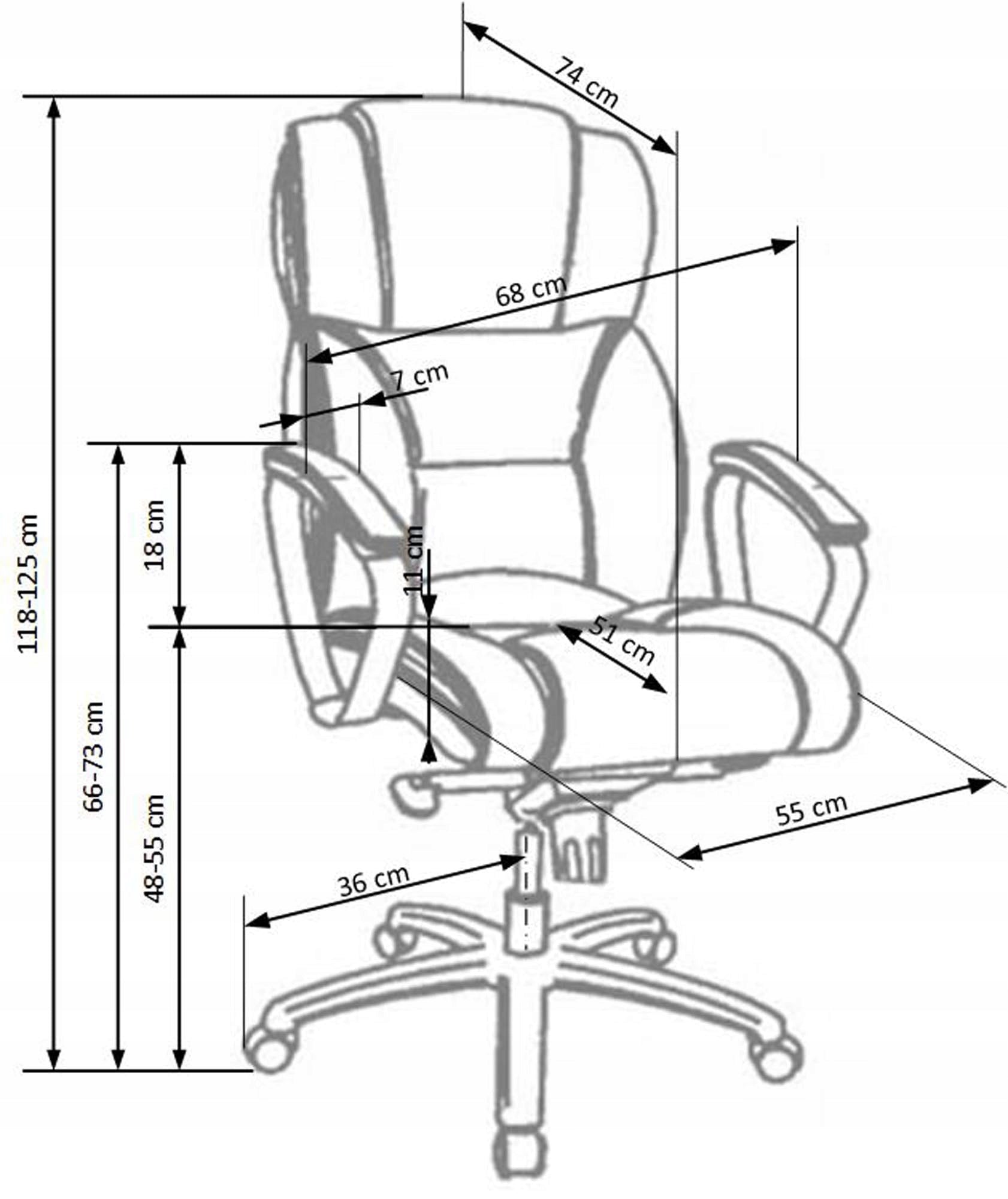 Halmar FOSTER Office Chair, Swivel, Executive Desk Chair, Dark Brown Leather Packaging status original