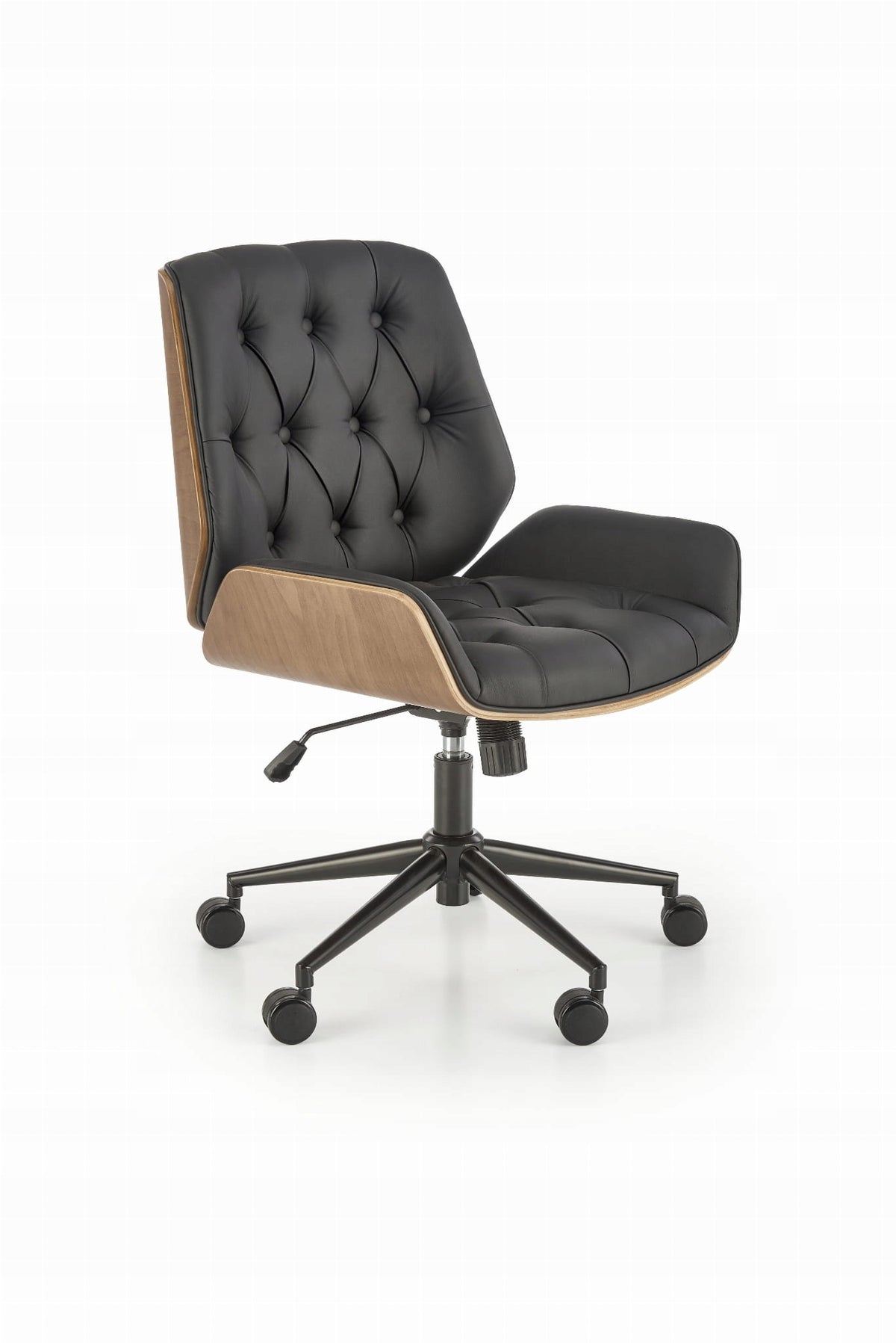 Halmar GAVIN office swivel chair cabinet PLYWOOD walnut / black