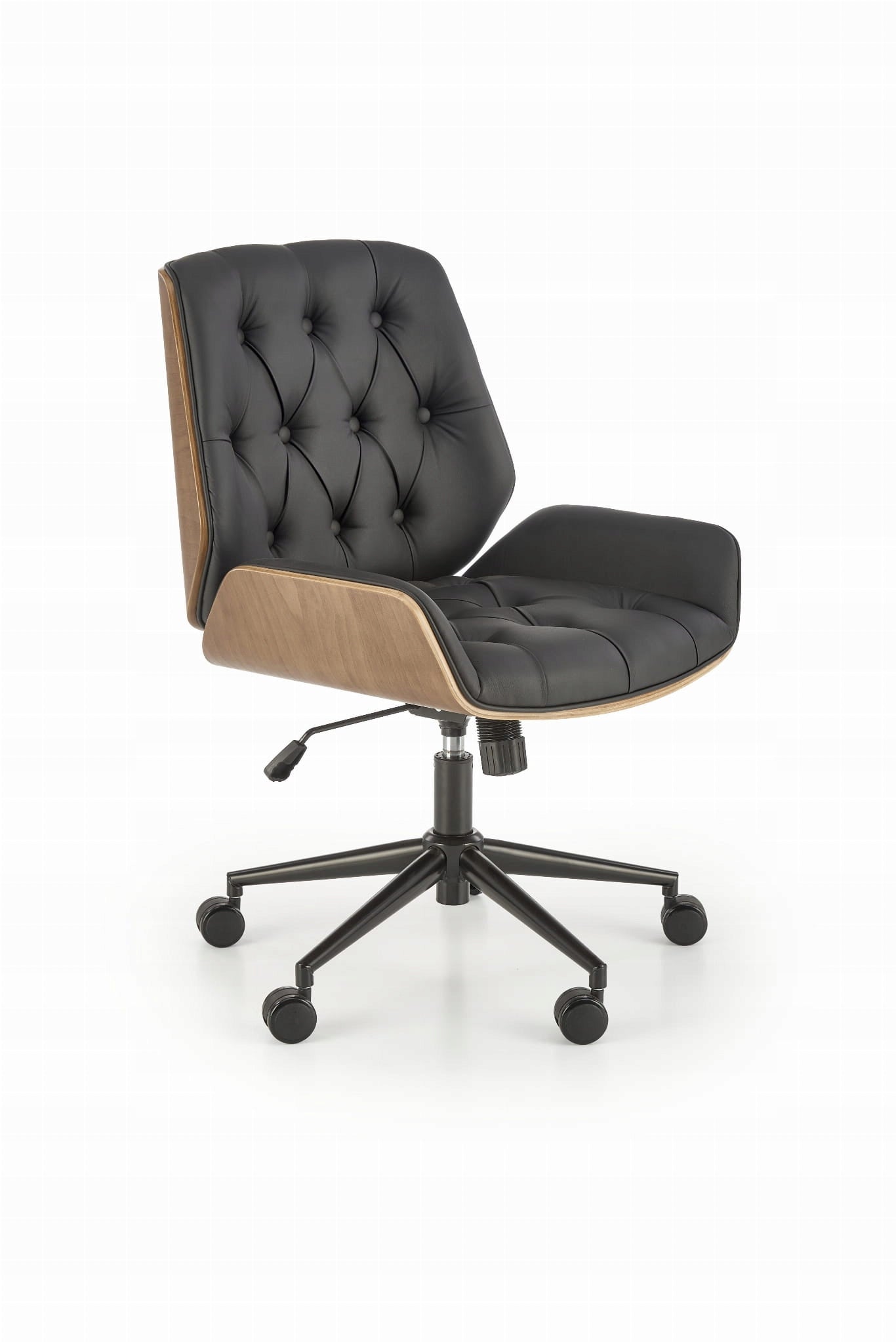 Halmar GAVIN office swivel chair cabinet PLYWOOD walnut / black