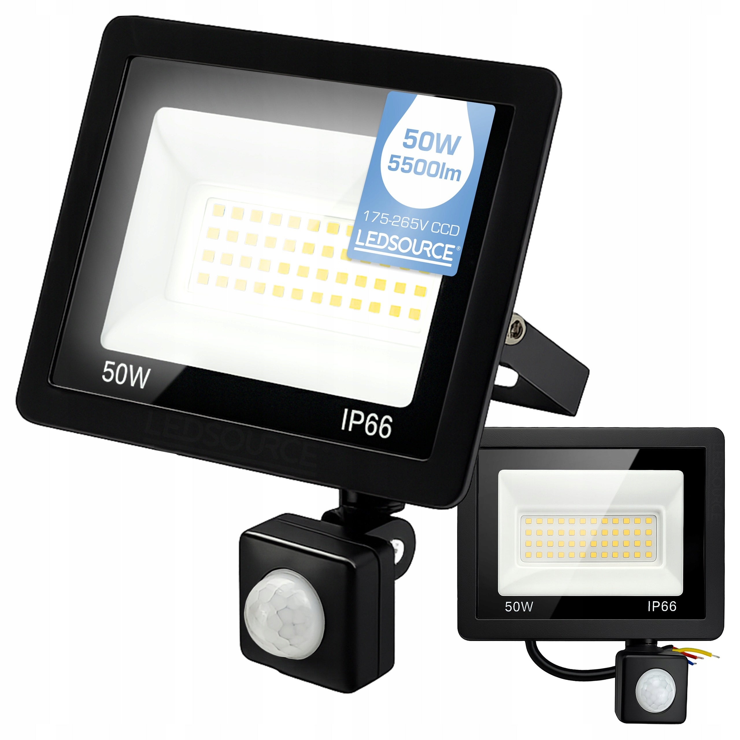 Halogen 50W LED Floodlight Outdoor Lamp Motion Sensor Twilight Garage