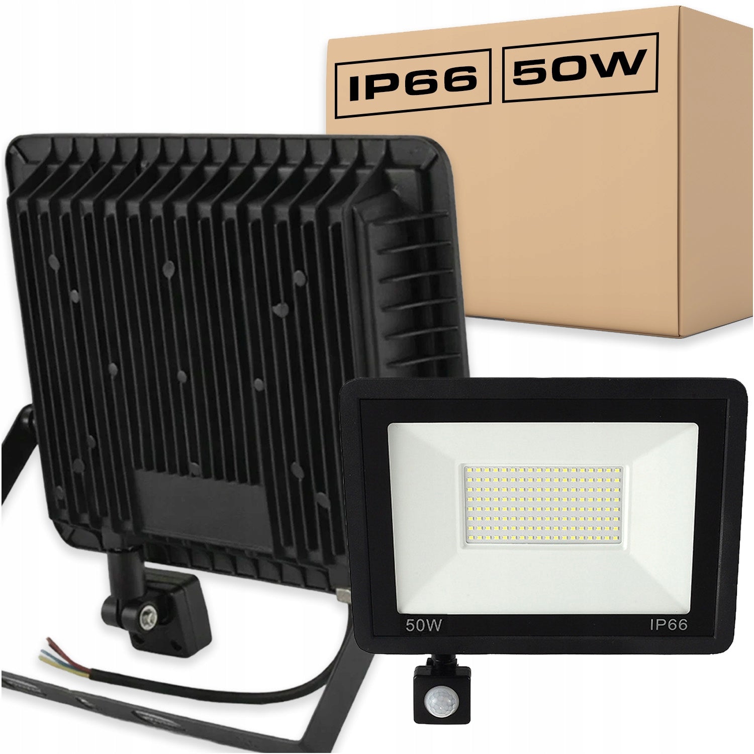 Halogen 50W LED Floodlight Outdoor Lamp Motion Sensor Twilight Garage