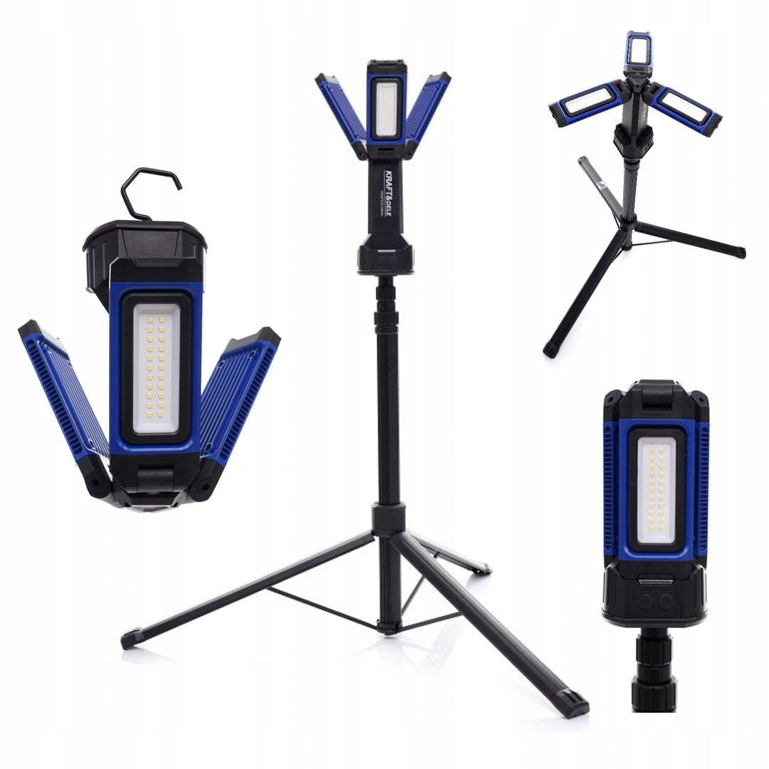 Halogen Building Lamp on Stand Variable 4500 Lm Kraft&Dele 4000 Amh USB
