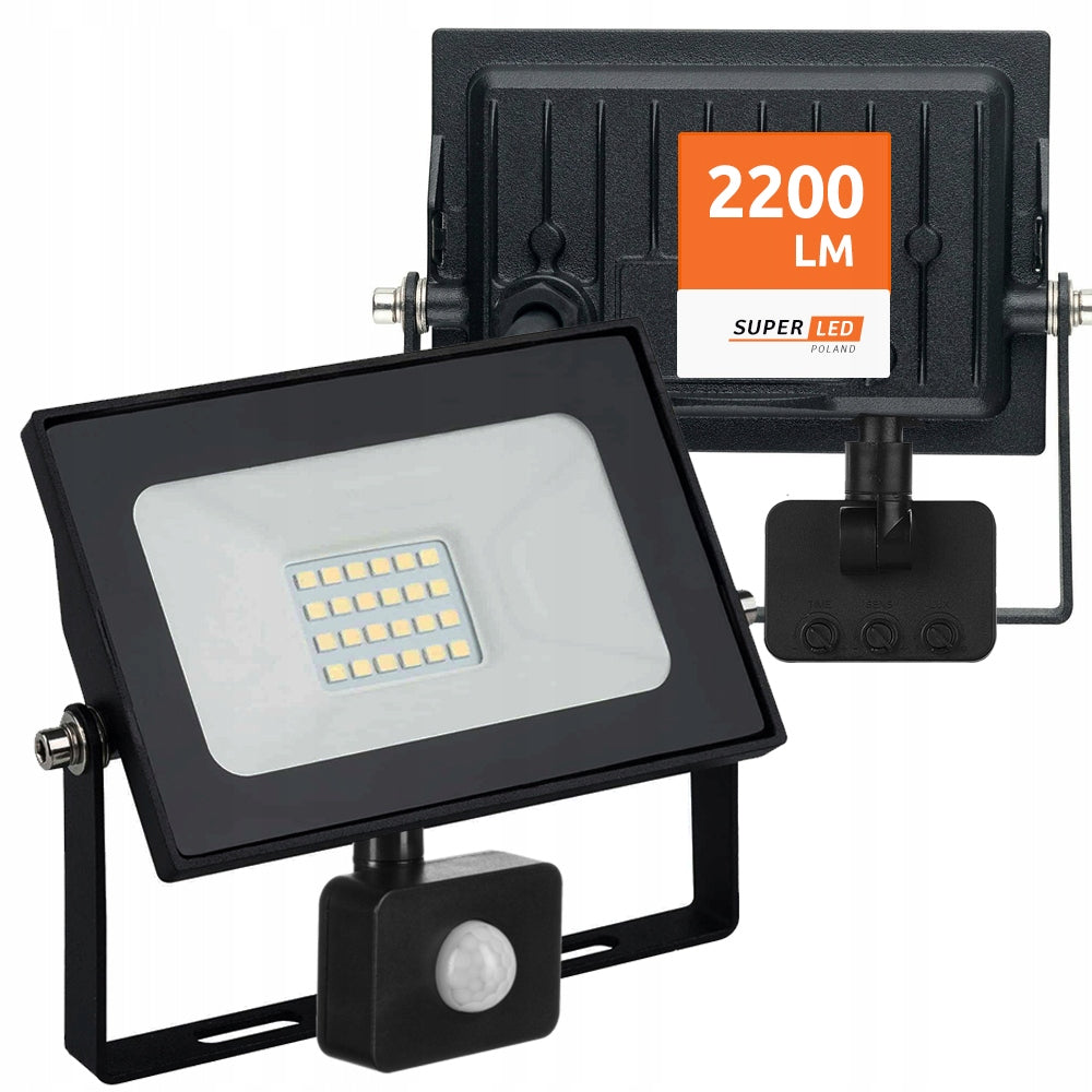 Halogen Floodlight LED 20W 2200 lm IP65 motion sensor SUPER POWERFUL 4000K