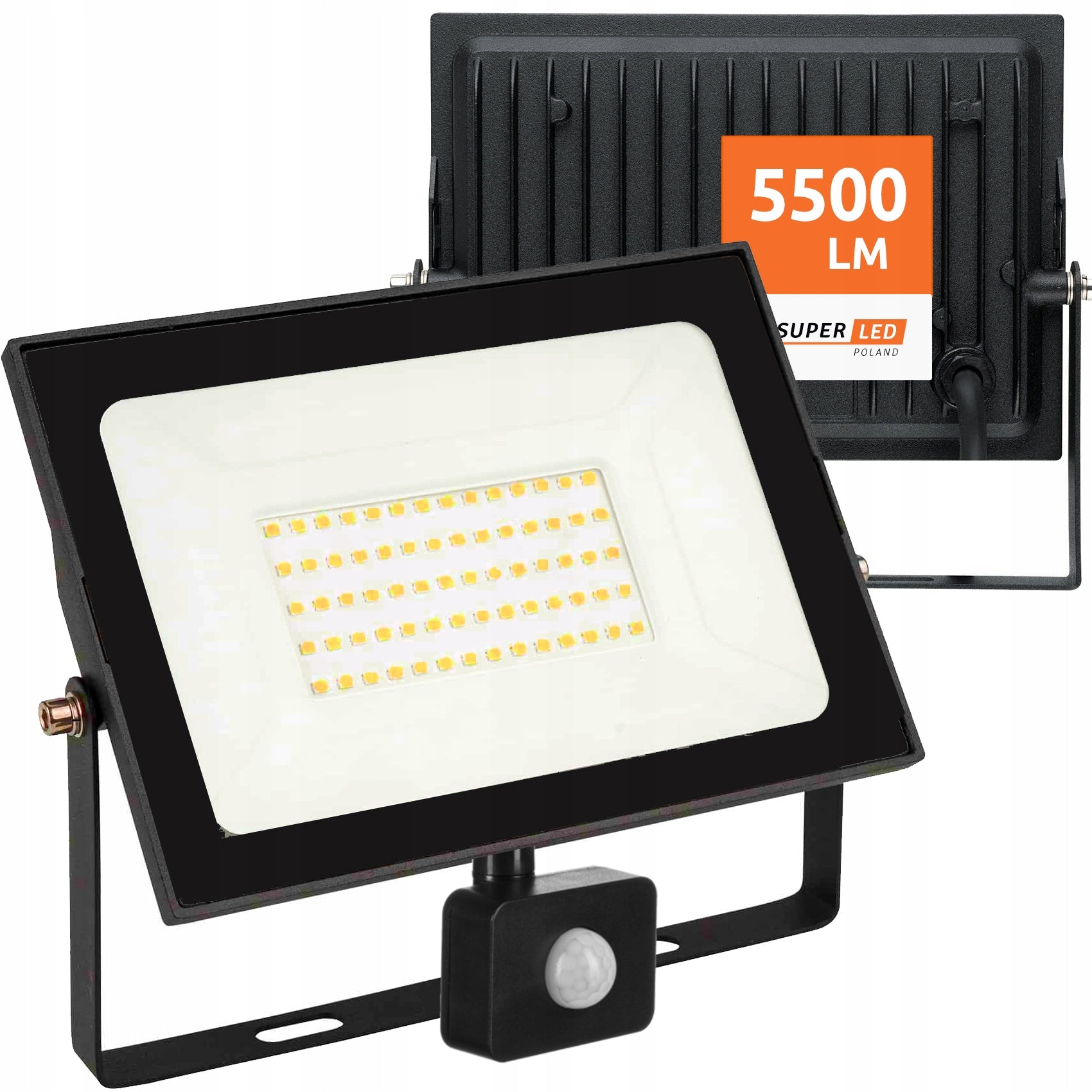 Halogen Floodlight LED 50W 5500 lm IP65 motion sensor SUPER POWERFUL 4000K