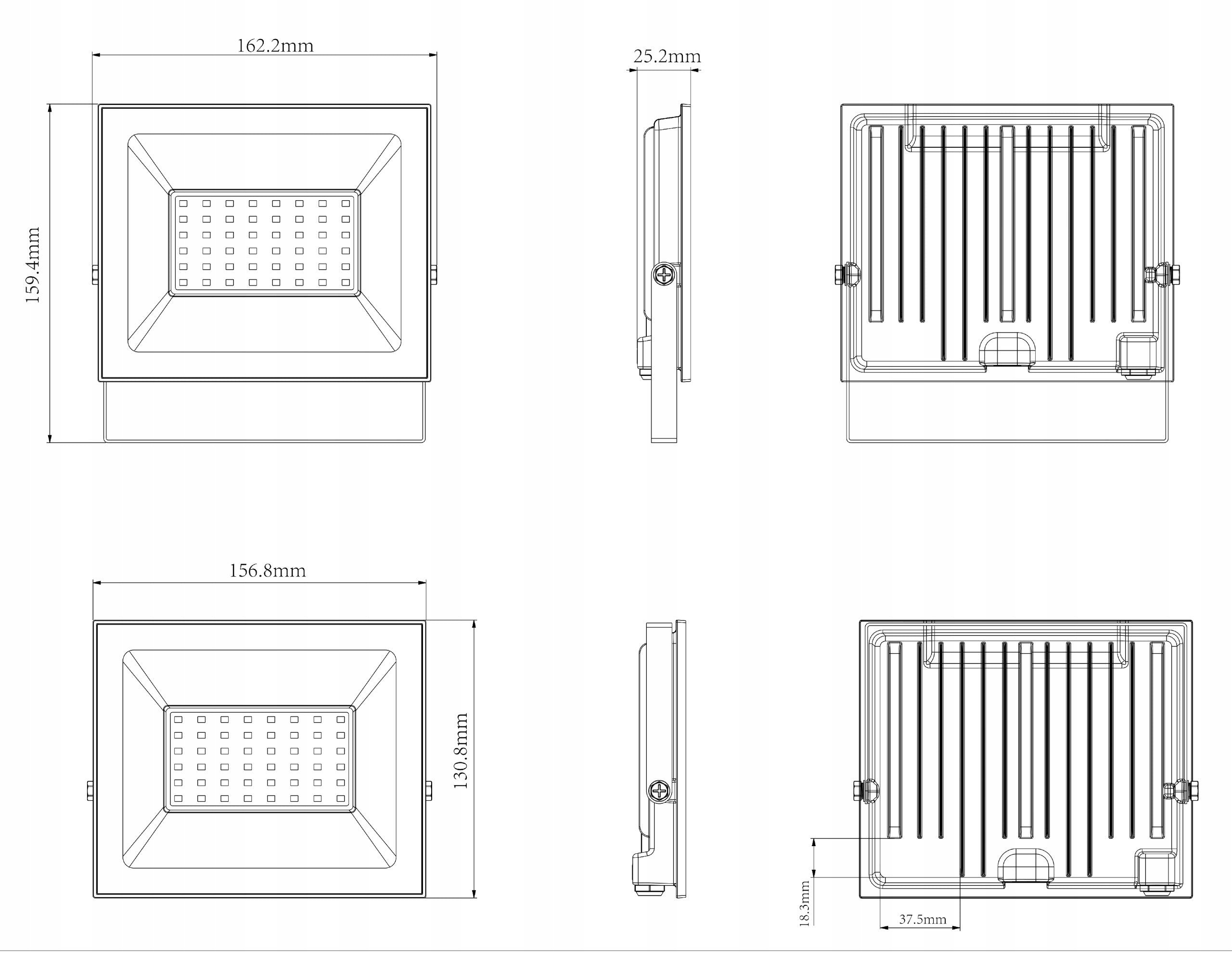 Halogen Headlight 50W 4500lm Work Lamp Floodlight Waterproof 4000k Packaging status original