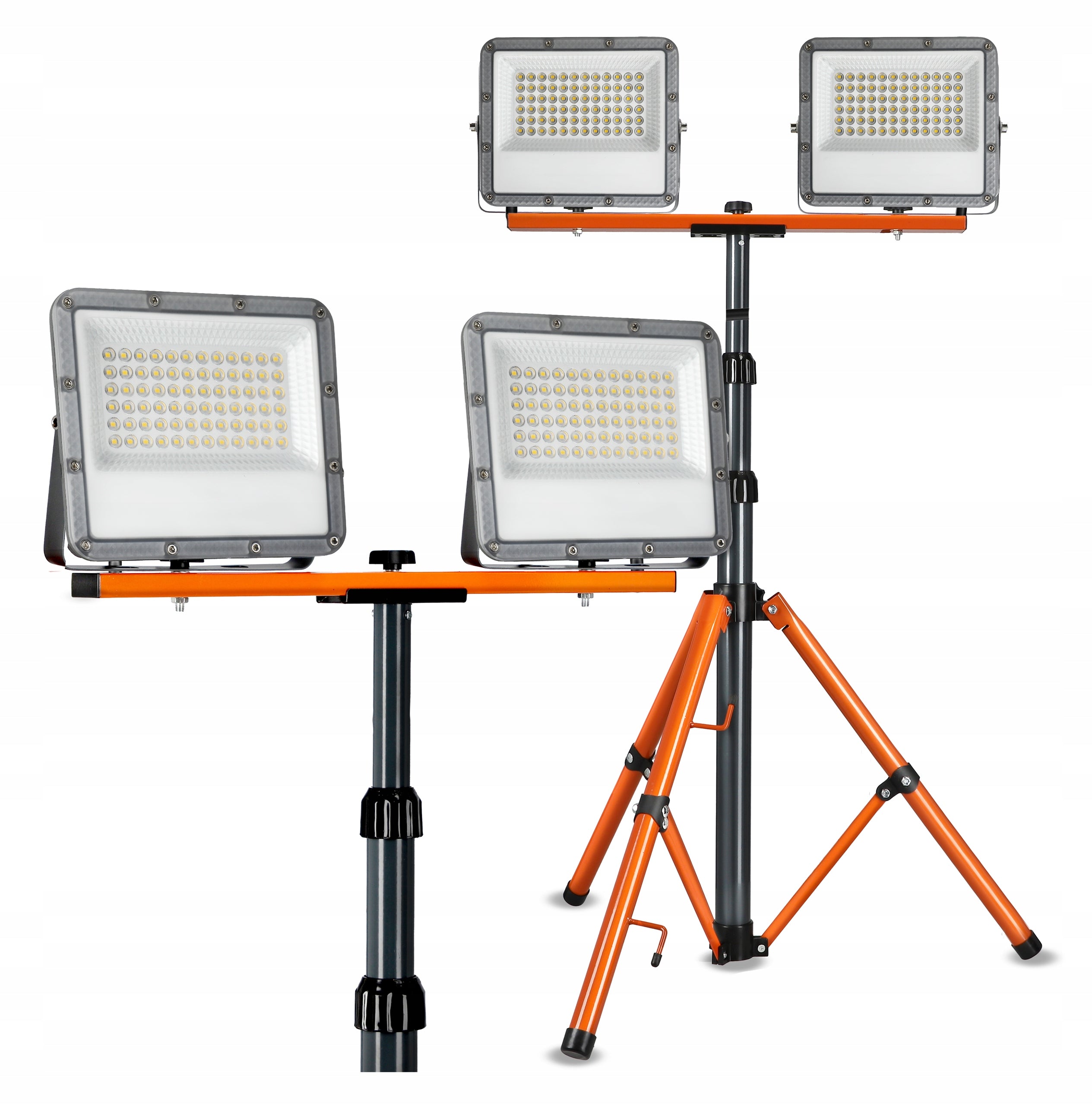 Halogen LED Building Tripod Floodlight 100W Headlight 11000lm Lens Packaging status original