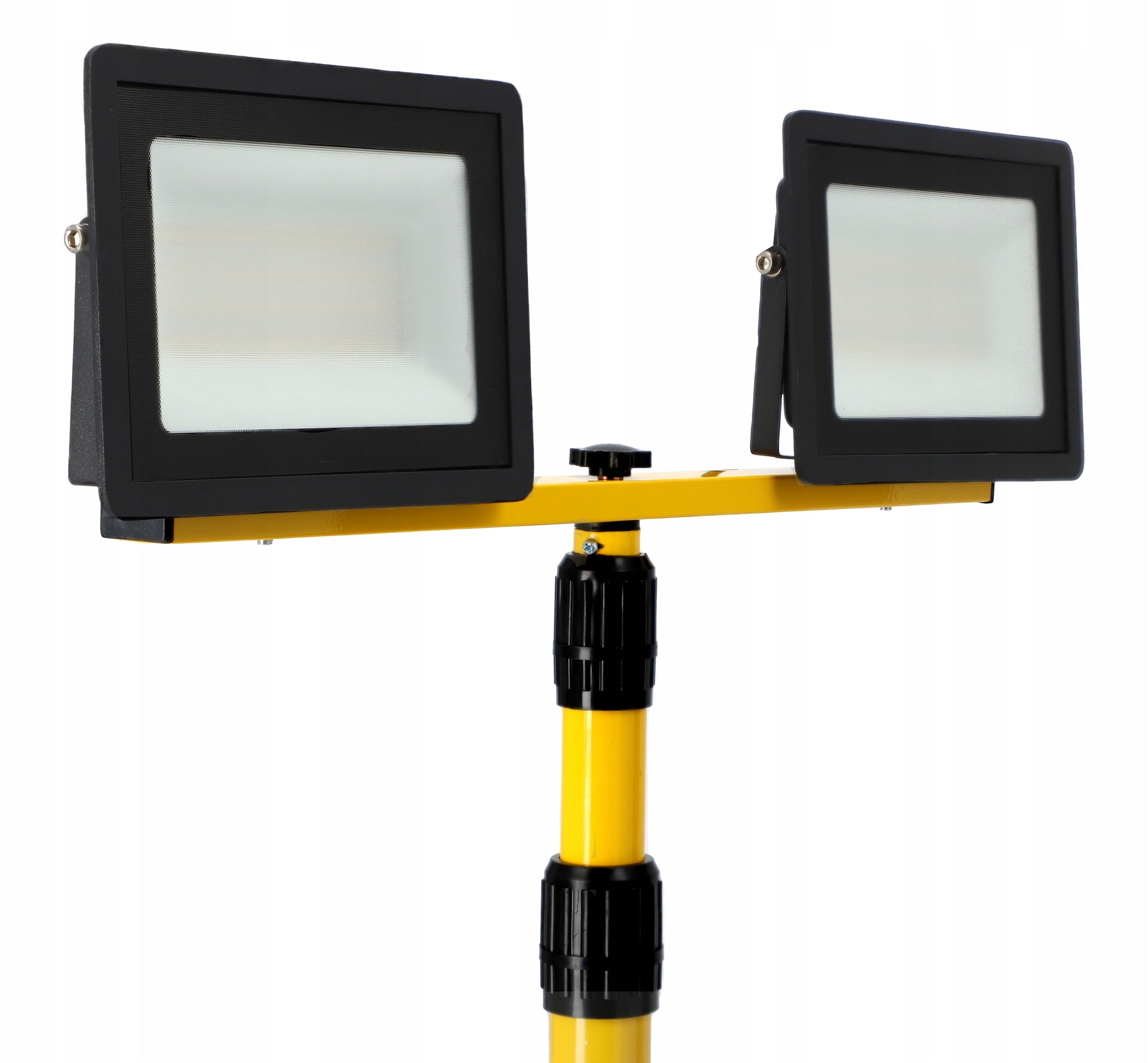 Halogen LED Construction Tripod Floodlight 2X 50W + Cable 3M Set Stand Color black